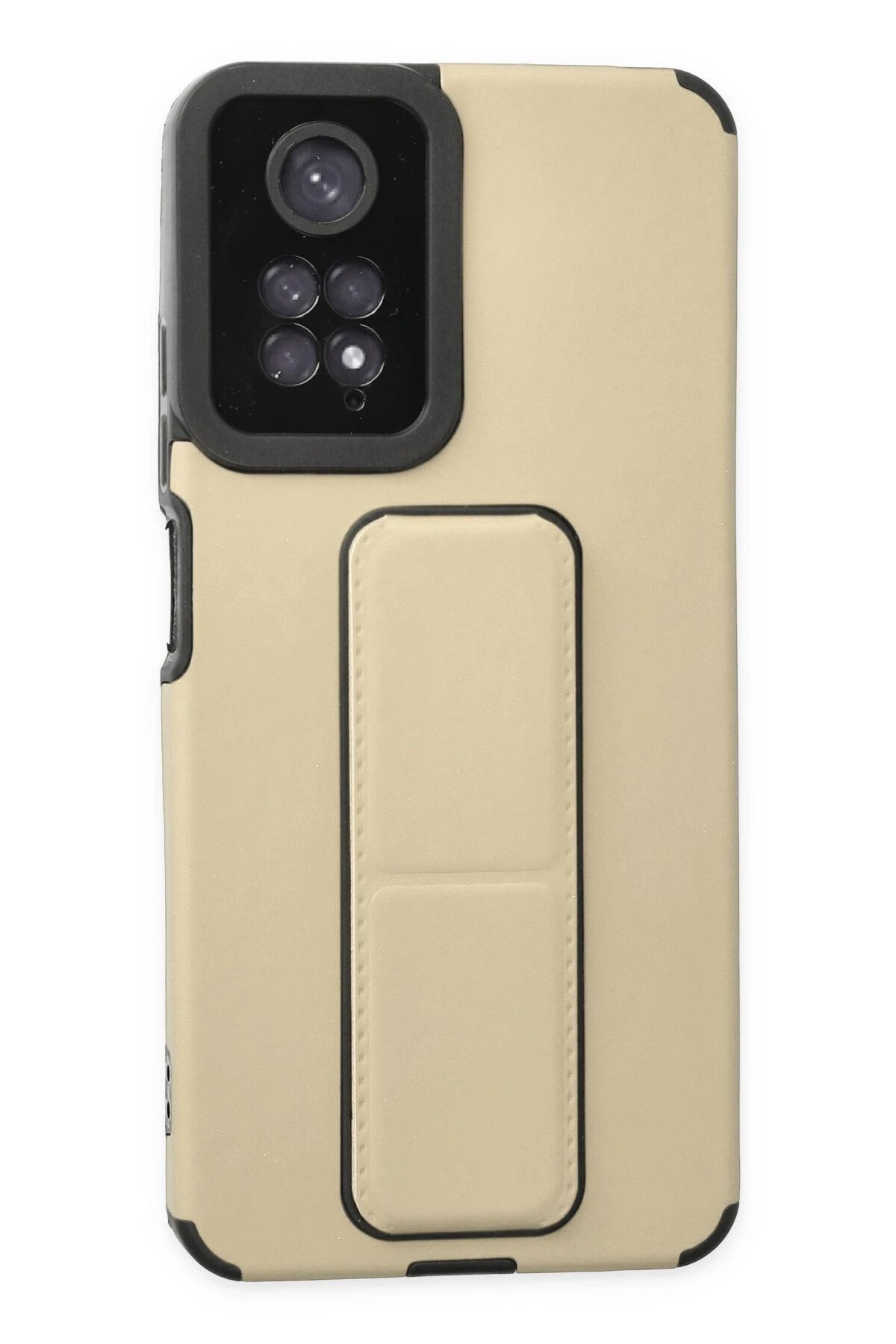 Newface Xiaomi Redmi Note 11 Kılıf Mega Standlı Silikon - Gold