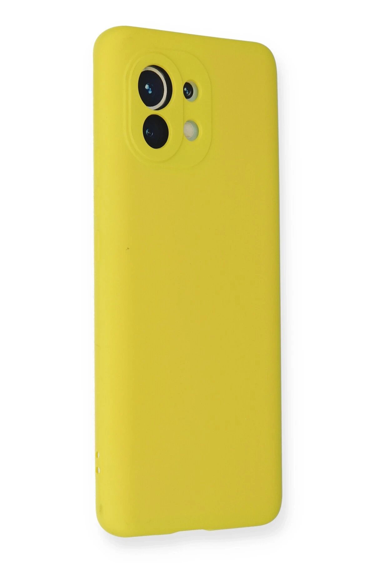 Newface Xiaomi Mi 11 Kılıf Nano içi Kadife Silikon - Sarı