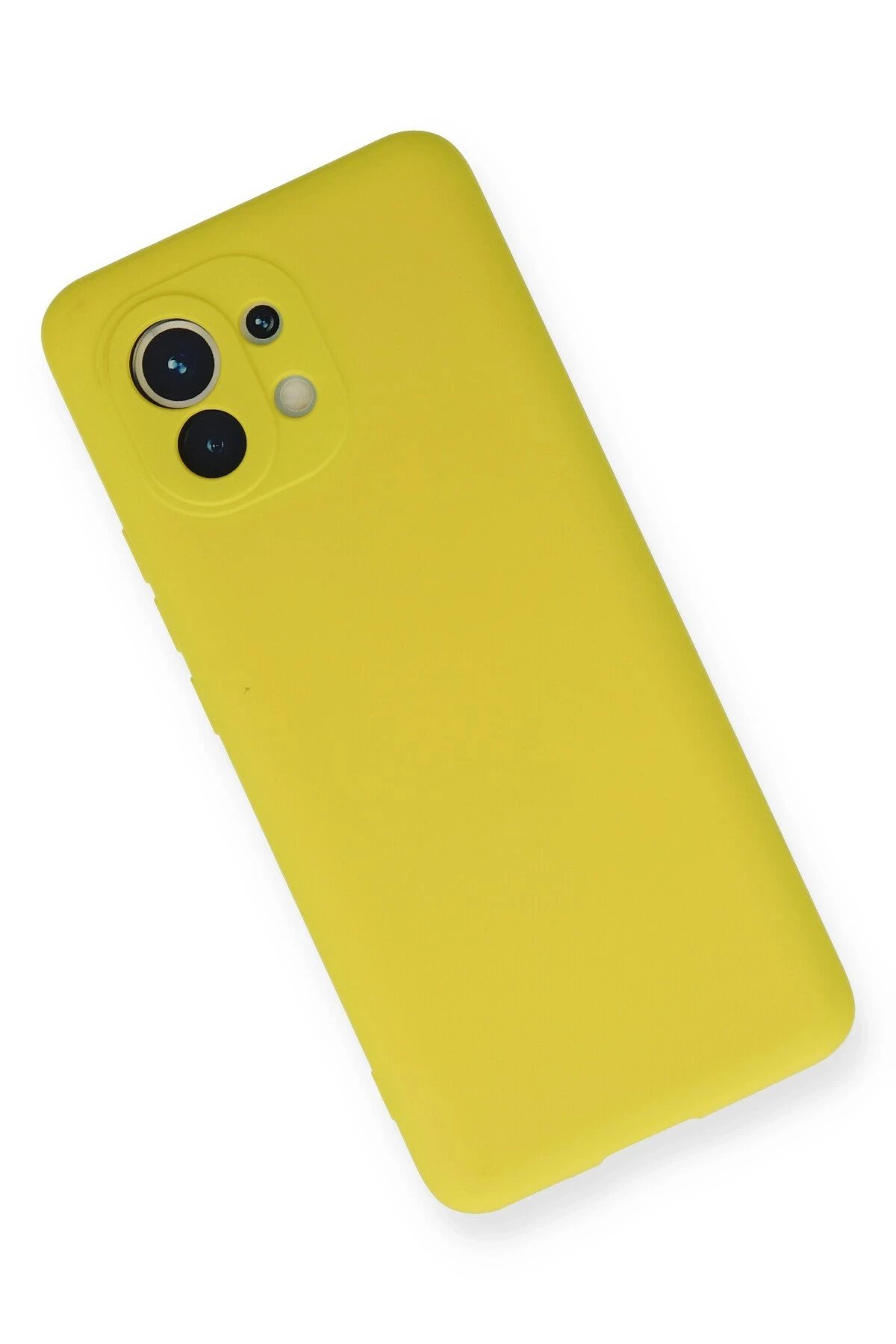 Newface Xiaomi Mi 11 Kılıf Nano içi Kadife Silikon - Sarı