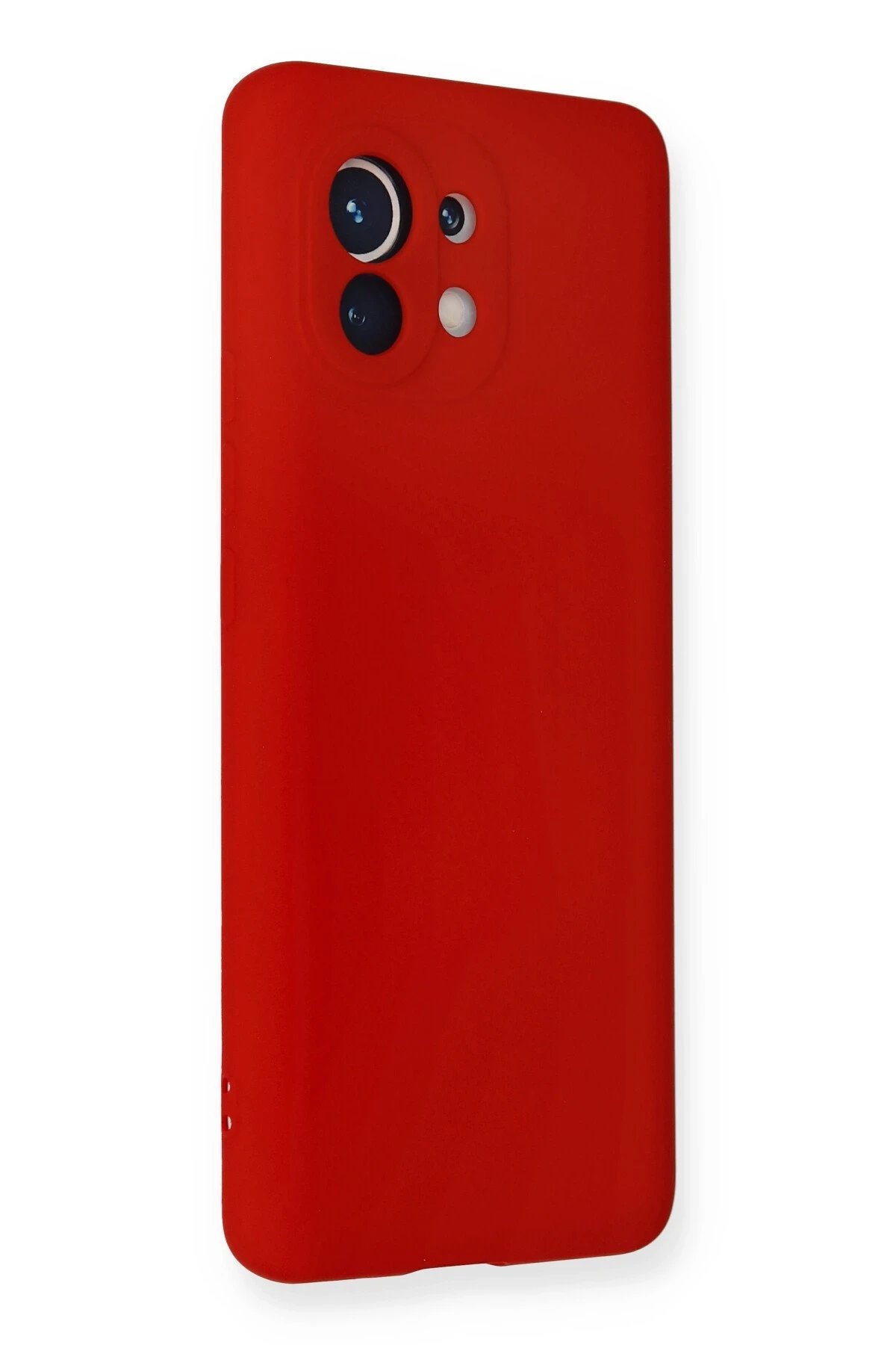 Newface Xiaomi Mi 11 Kılıf Nano içi Kadife Silikon - Kırmızı