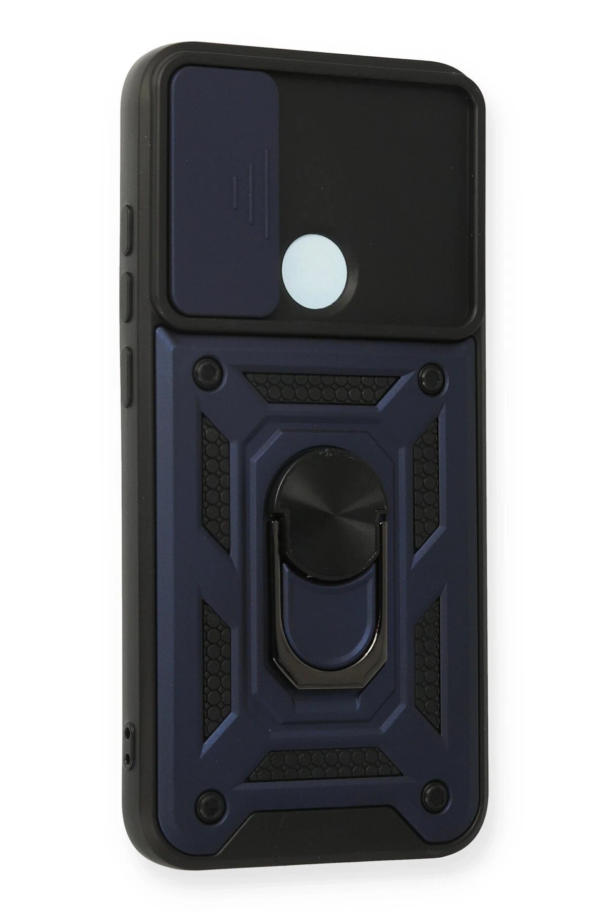 Newface Xiaomi Redmi Note 8 Kılıf Pars Lens Yüzüklü Silikon - Lacivert