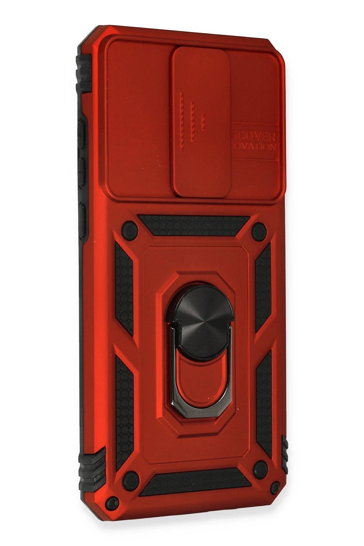 Newface Xiaomi Redmi Note 8 Pro Kılıf Pars Lens Yüzüklü Silikon - Kırmızı