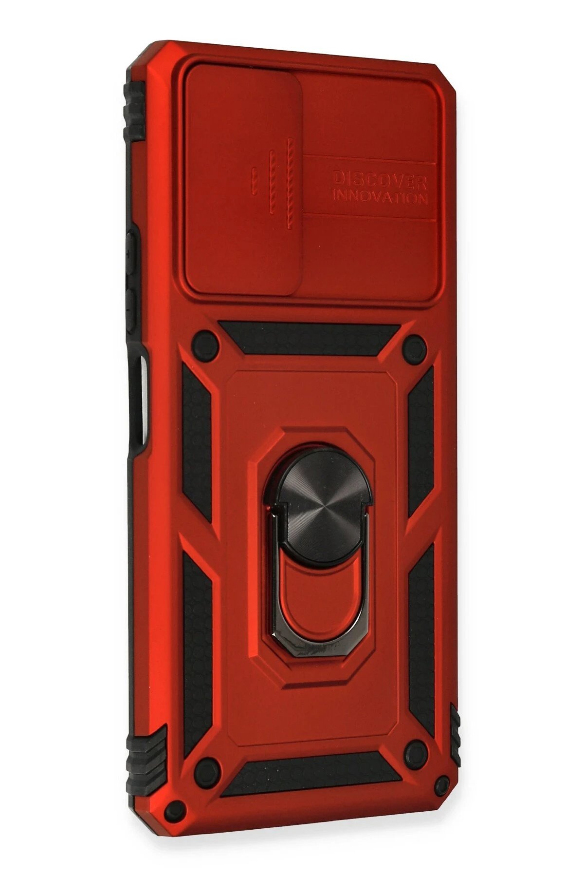 Newface Xiaomi Redmi Note 10 Pro Kılıf Pars Lens Yüzüklü Silikon - Kırmızı