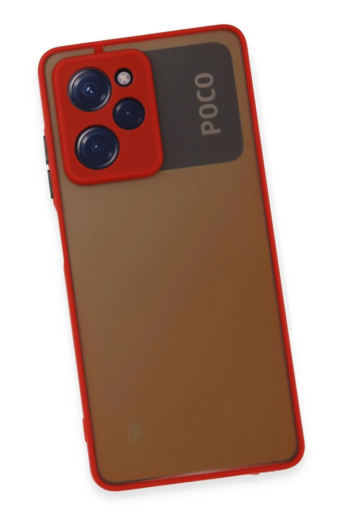 Newface Xiaomi Poco X5 Pro 5G Kılıf Montreal Silikon Kapak - Kırmızı