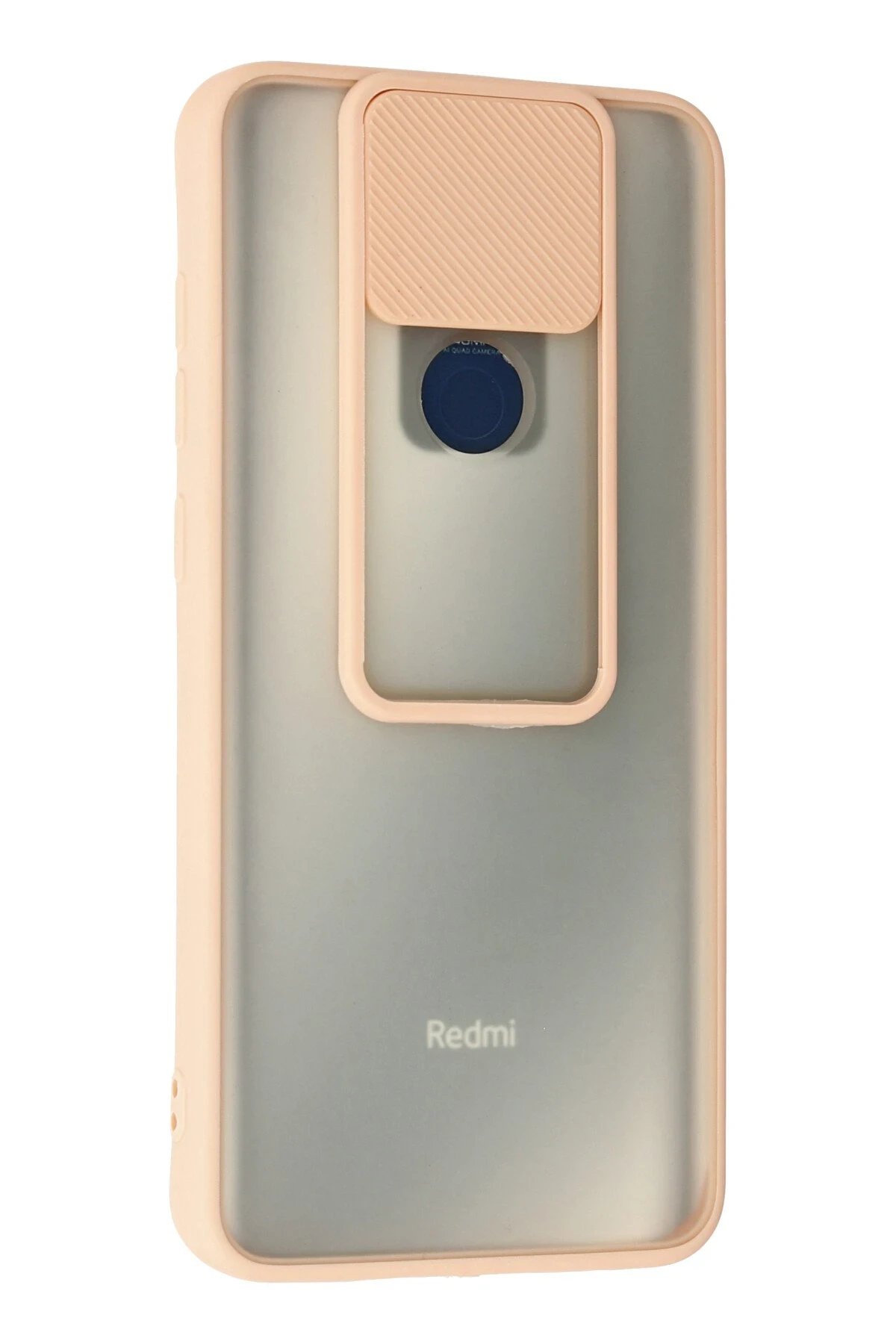 Newface Xiaomi Redmi Note 9 Kılıf Palm Buzlu Kamera Sürgülü Silikon - Pembe