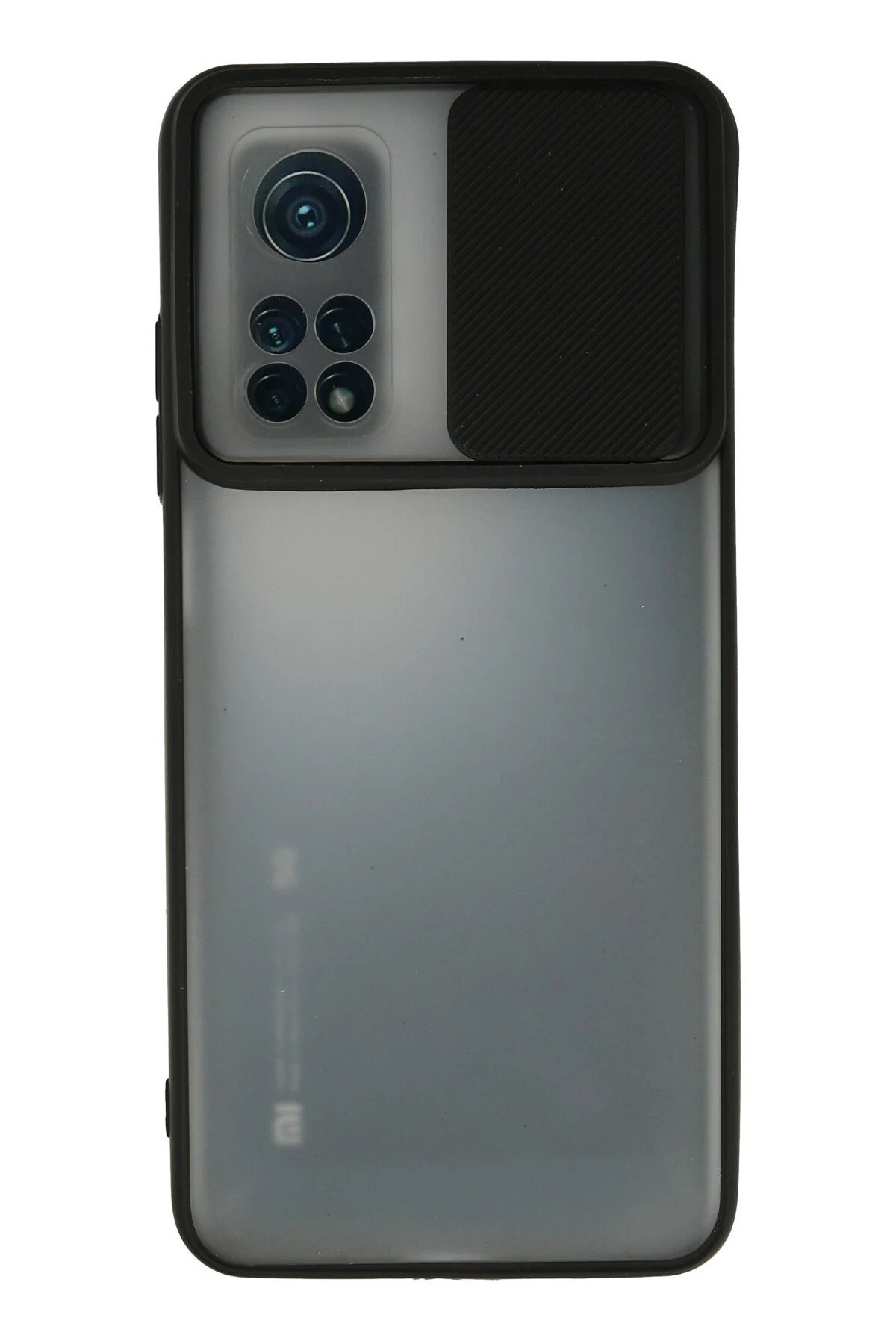 Newface Xiaomi Mi 10T Kılıf Palm Buzlu Kamera Sürgülü Silikon - Siyah