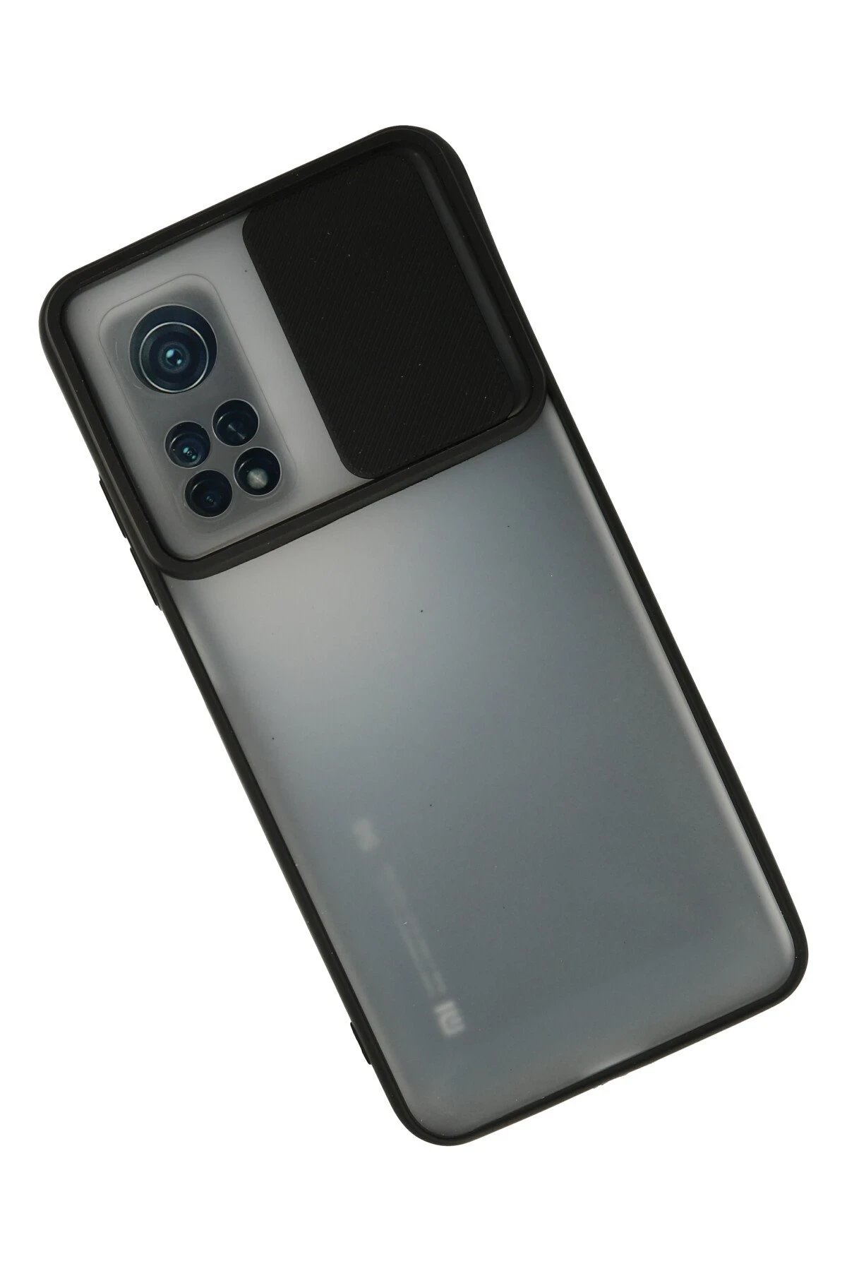 Newface Xiaomi Mi 10T Kılıf Palm Buzlu Kamera Sürgülü Silikon - Siyah