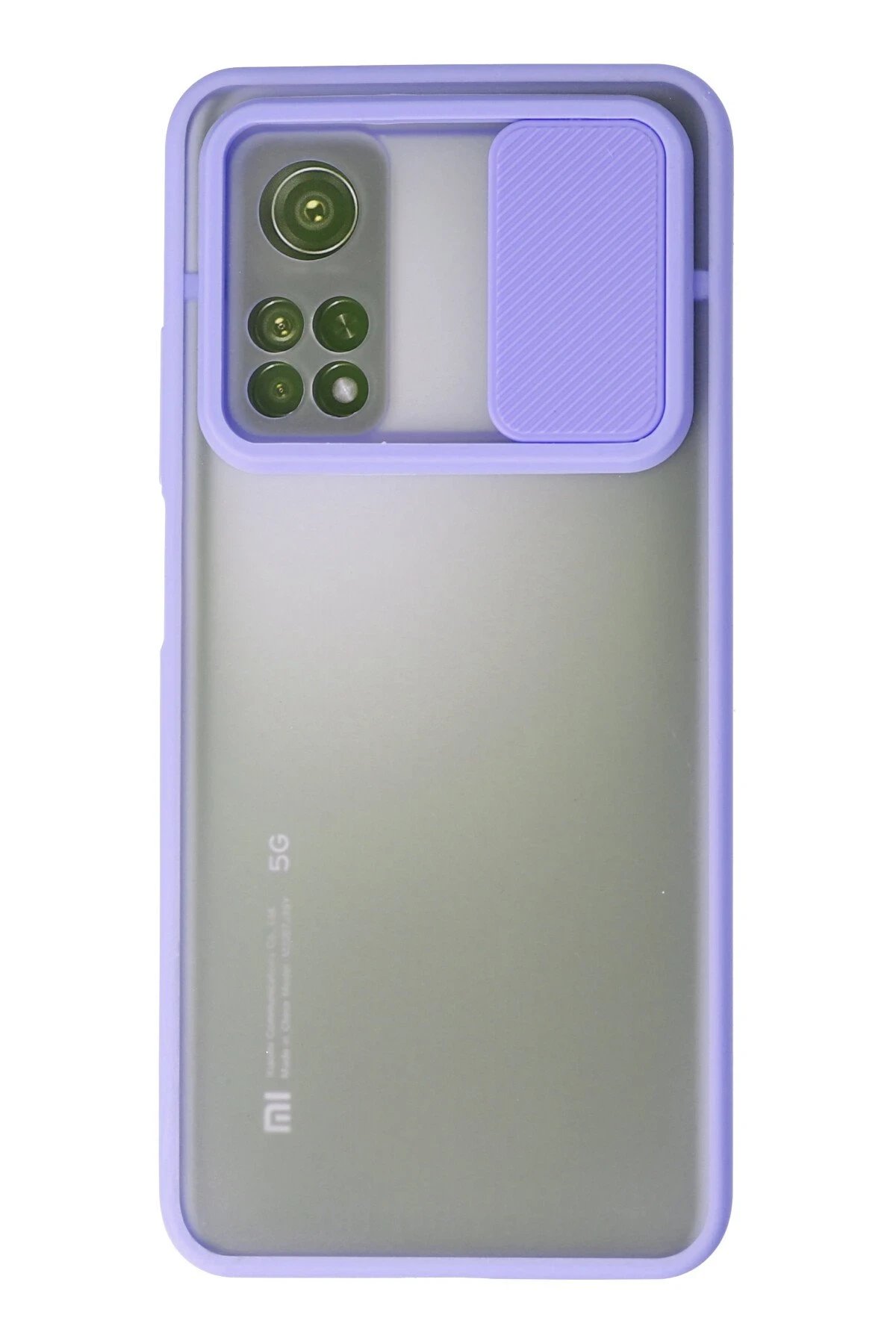 Newface Xiaomi Mi 10T Kılıf Palm Buzlu Kamera Sürgülü Silikon - Lila