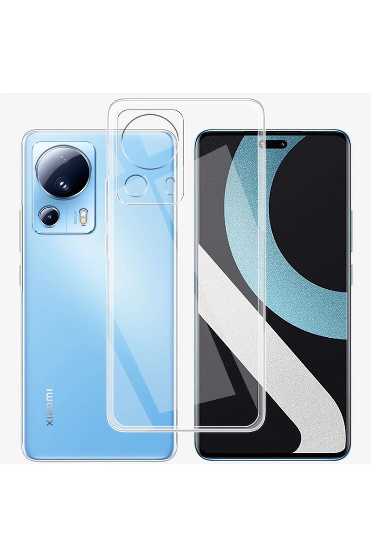 Newface Xiaomi Mi 13 Lite Kılıf Lüx Şeffaf Silikon