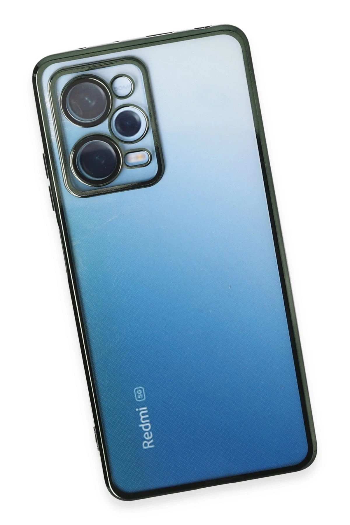 Newface Xiaomi Redmi Note 12 Pro 5G Kılıf Razer Lensli Silikon - Yeşil