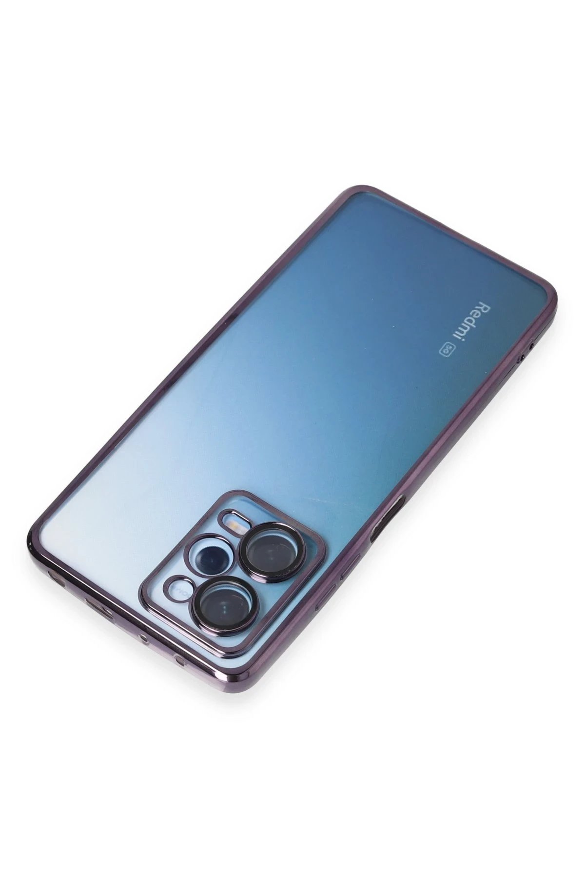 Newface Xiaomi Redmi Note 12 Pro 5G Kılıf Razer Lensli Silikon - Mor