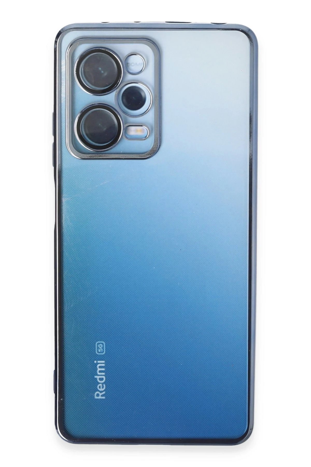 Newface Xiaomi Redmi Note 12 Pro 5G Kılıf Razer Lensli Silikon - Açık Mavi