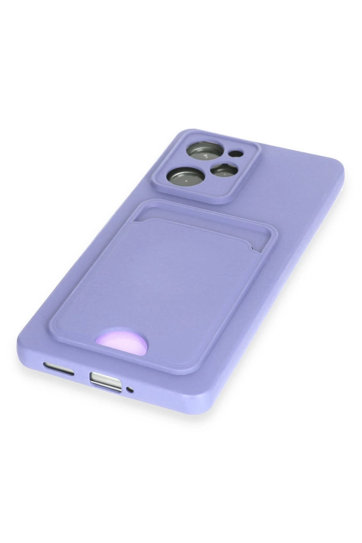 Newface Xiaomi Poco X5 Pro 5G Kılıf Kelvin Kartvizitli Silikon - Lila