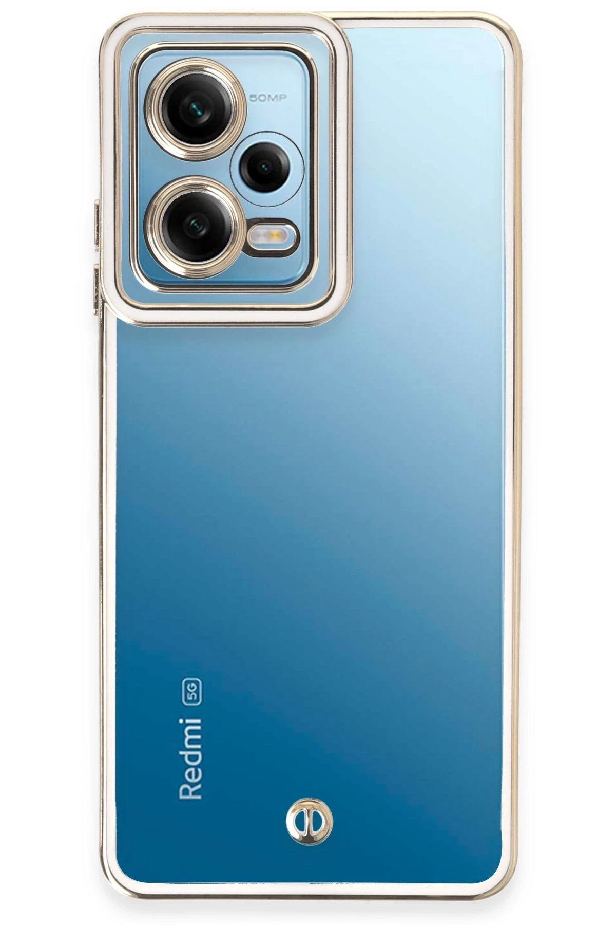 Newface Xiaomi Redmi Note 12 5G Kılıf Liva Lens Silikon - Beyaz