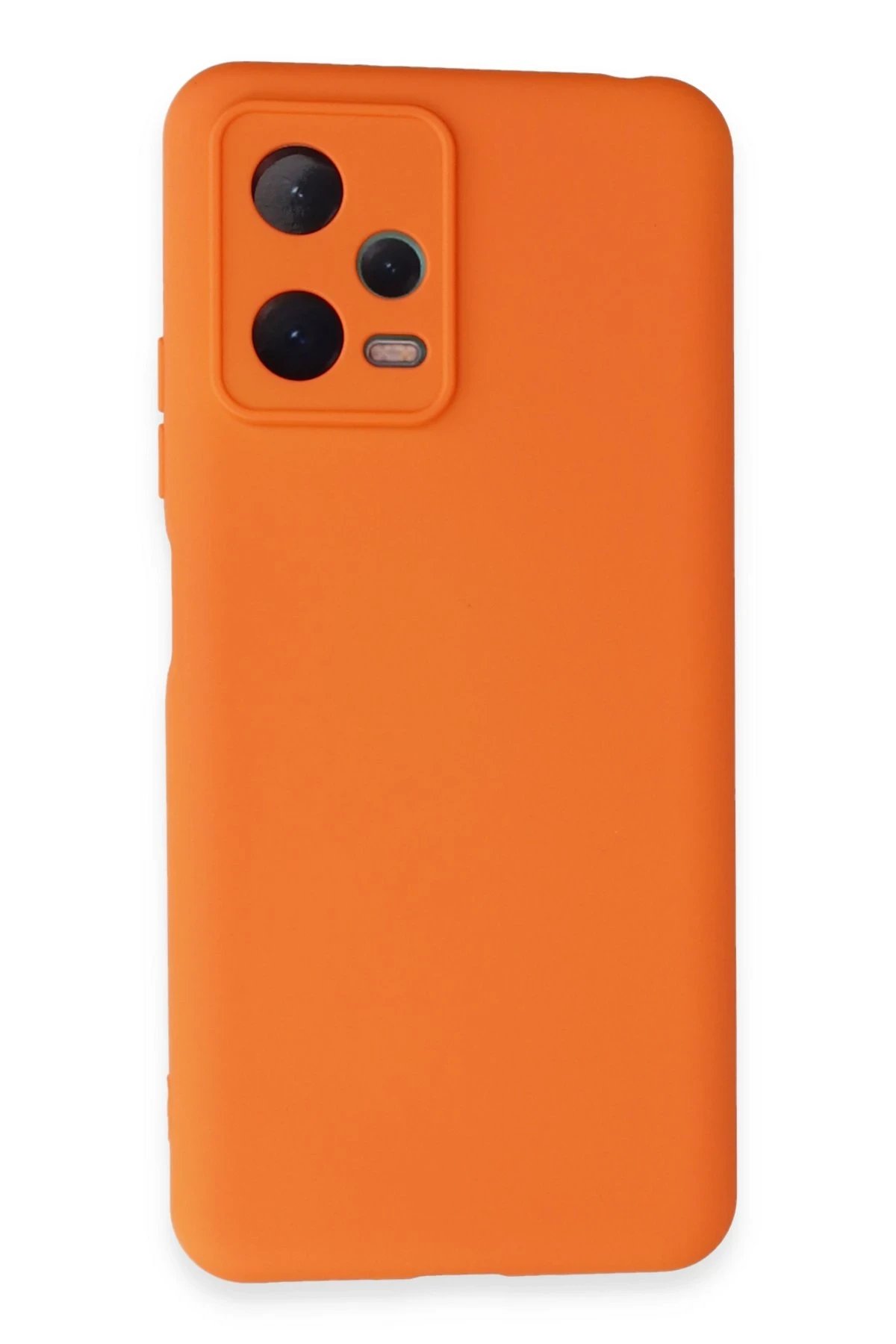 Newface Xiaomi Redmi Note 12 5G Kılıf Nano içi Kadife Silikon - Turuncu