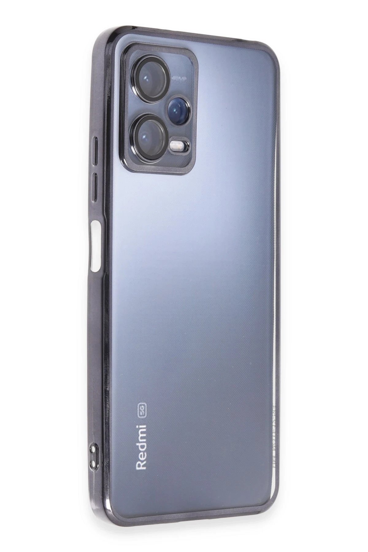 Newface Xiaomi Redmi Note 12 5G Kılıf Razer Lensli Silikon - Siyah