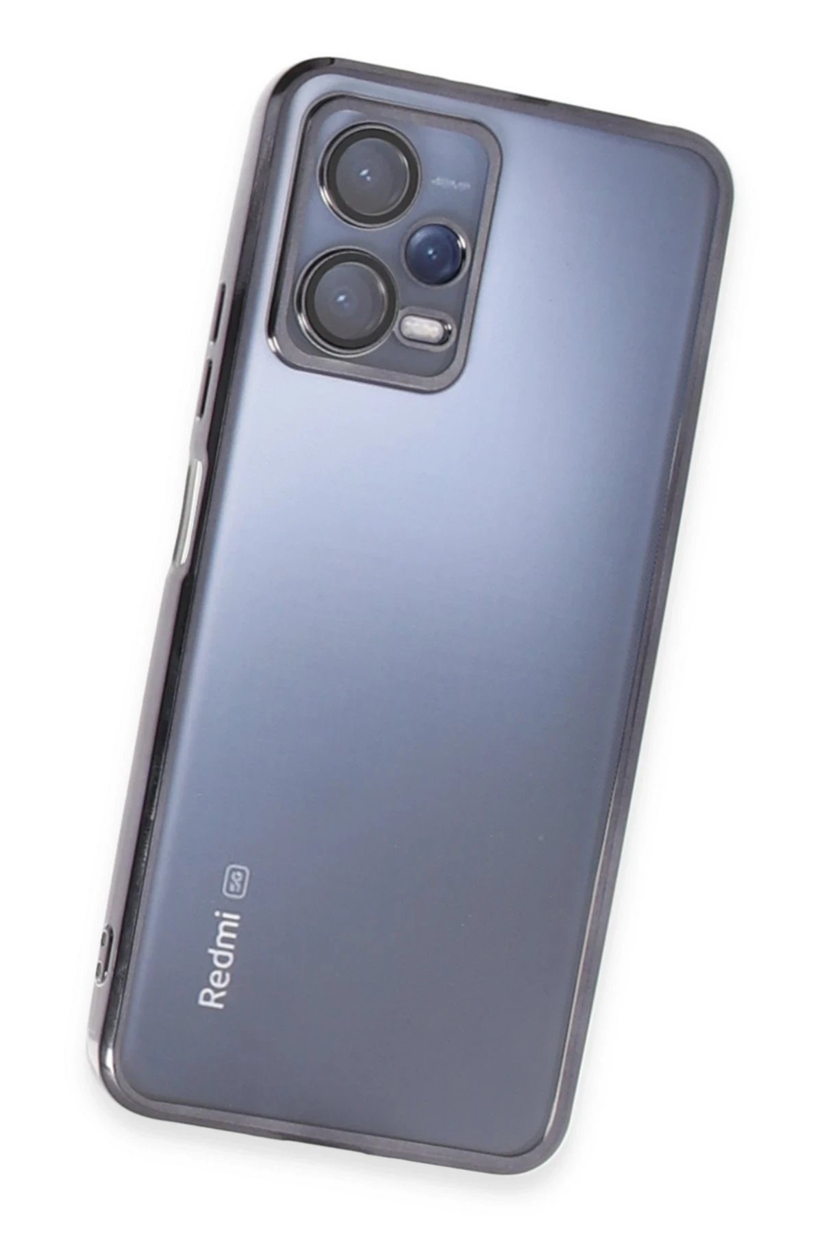 Newface Xiaomi Redmi Note 12 5G Kılıf Razer Lensli Silikon - Siyah