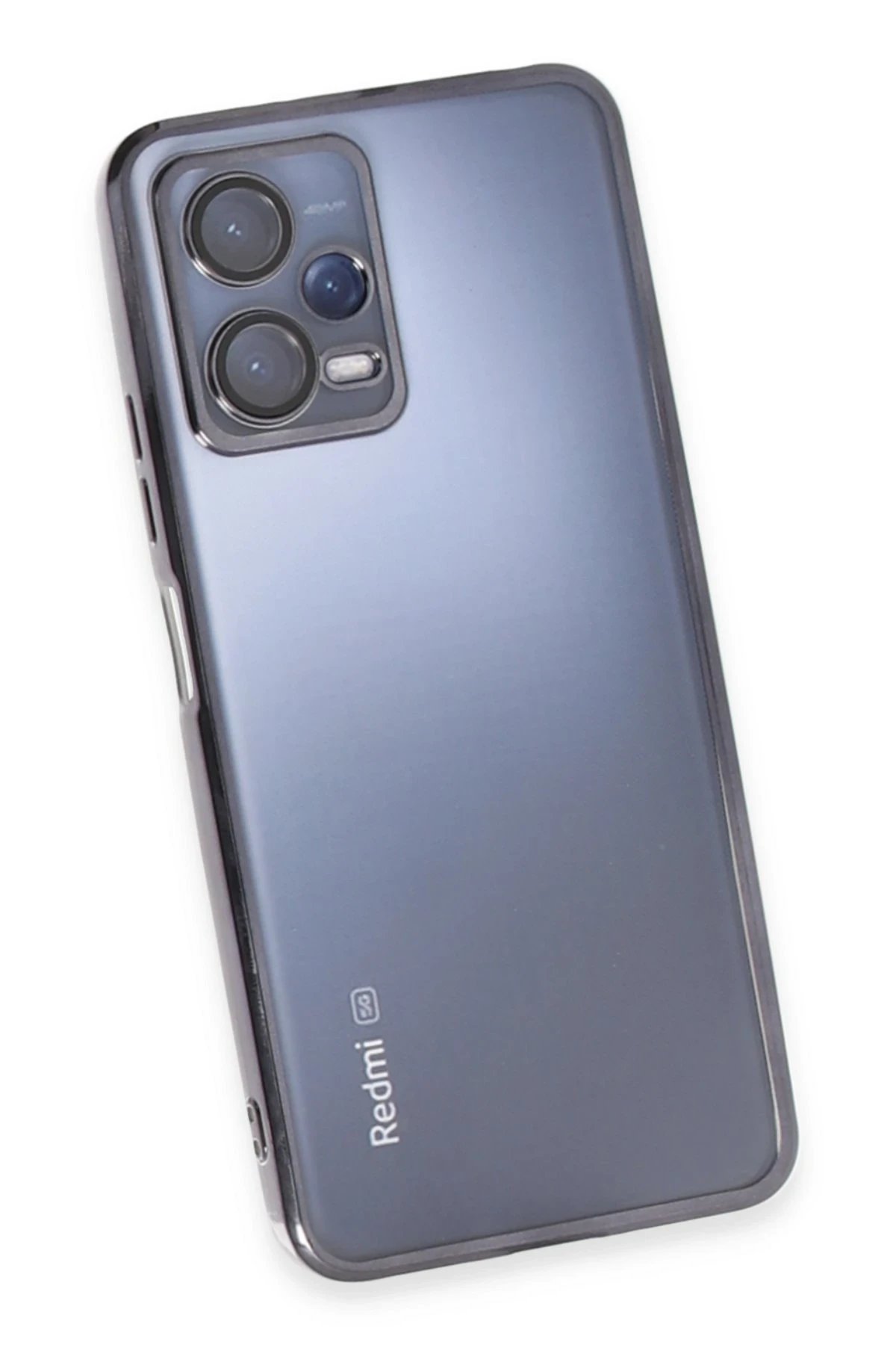 Newface Xiaomi Redmi Note 12 5G Kılıf Razer Lensli Silikon - Siyah