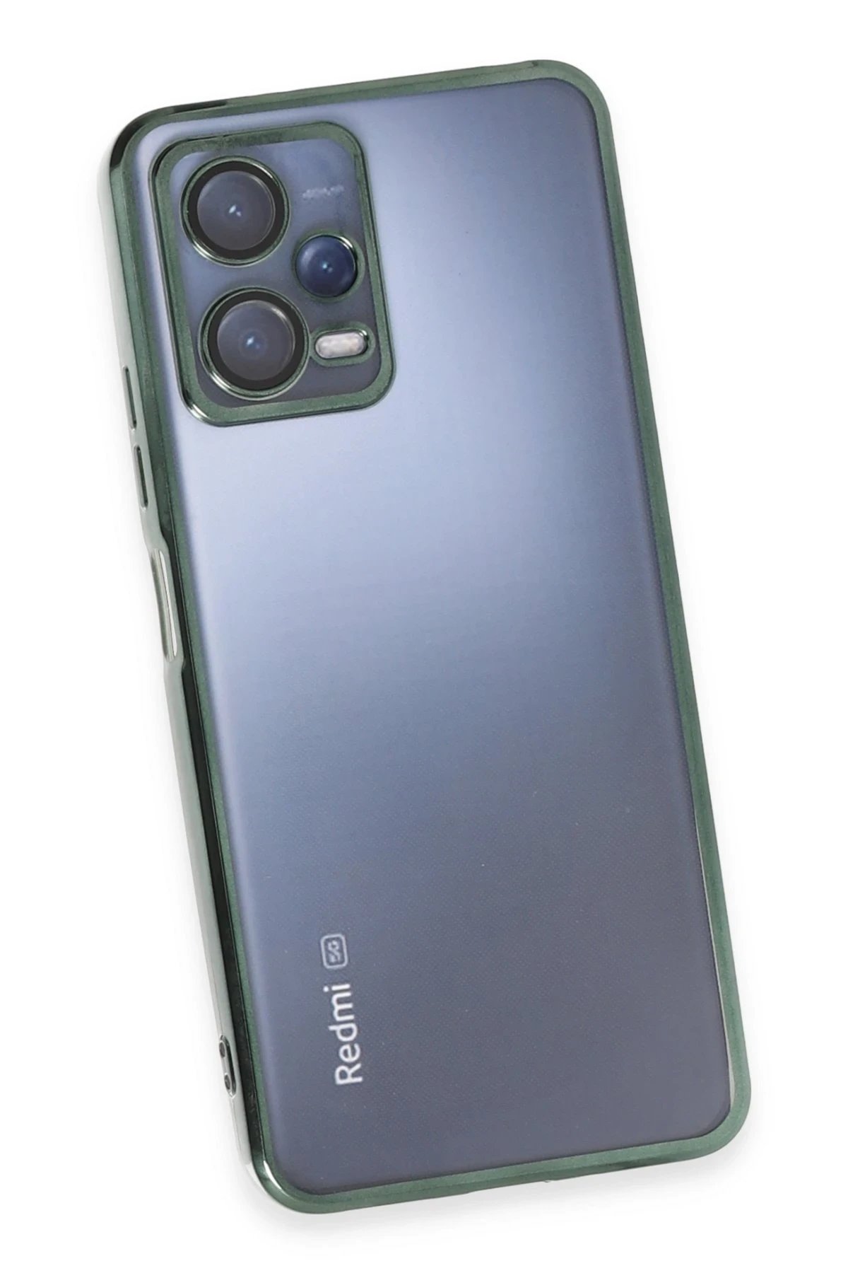 Newface Xiaomi Redmi Note 12 5G Kılıf Razer Lensli Silikon - Yeşil