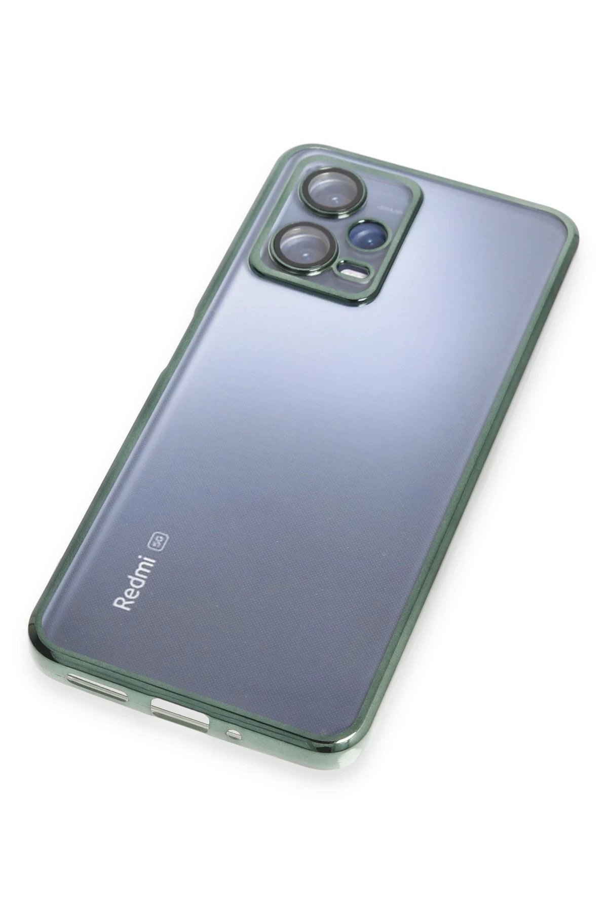 Newface Xiaomi Redmi Note 12 5G Kılıf Razer Lensli Silikon - Yeşil