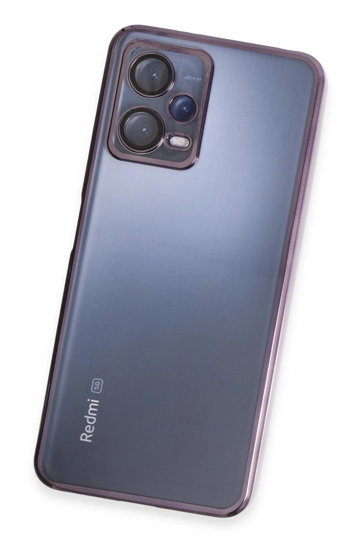 Newface Xiaomi Redmi Note 12 5G Kılıf Razer Lensli Silikon - Mor