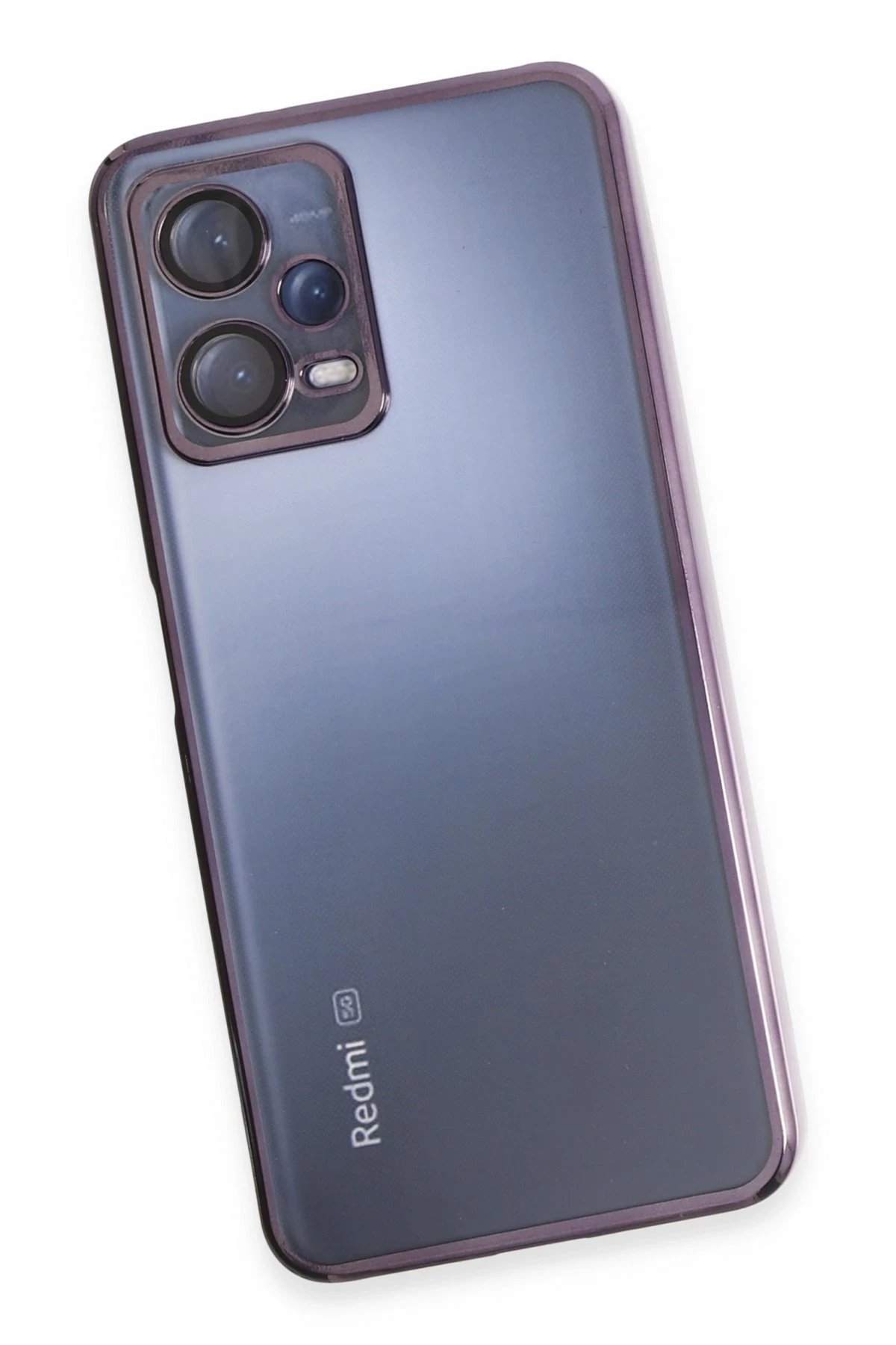 Newface Xiaomi Redmi Note 12 5G Kılıf Razer Lensli Silikon - Mor