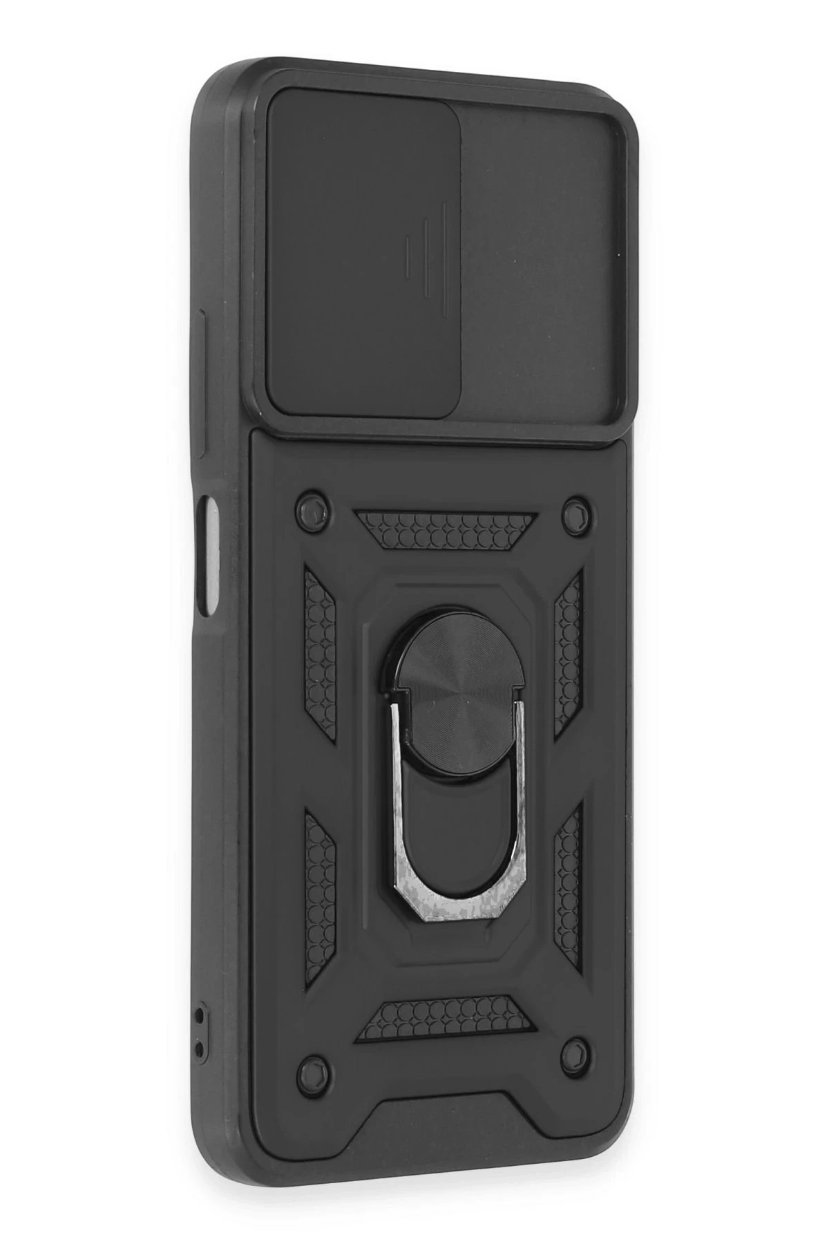 Newface Xiaomi Redmi Note 12 5G Kılıf Pars Lens Yüzüklü Silikon - Siyah