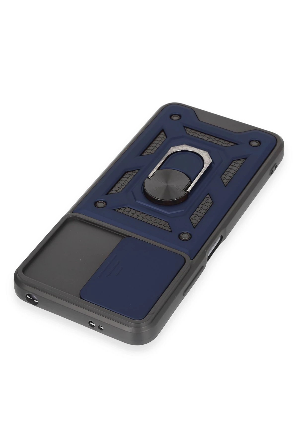 Newface Xiaomi Redmi Note 12 5G Kılıf Pars Lens Yüzüklü Silikon - Lacivert