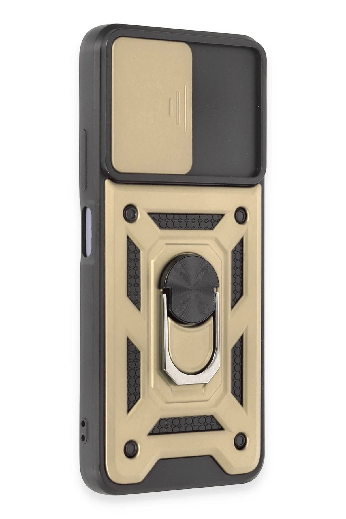 Newface Xiaomi Redmi Note 12 5G Kılıf Pars Lens Yüzüklü Silikon - Gold