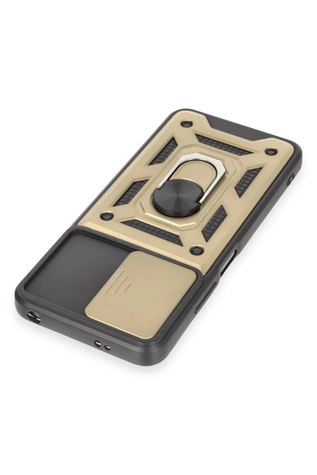 Newface Xiaomi Redmi Note 12 5G Kılıf Pars Lens Yüzüklü Silikon - Gold