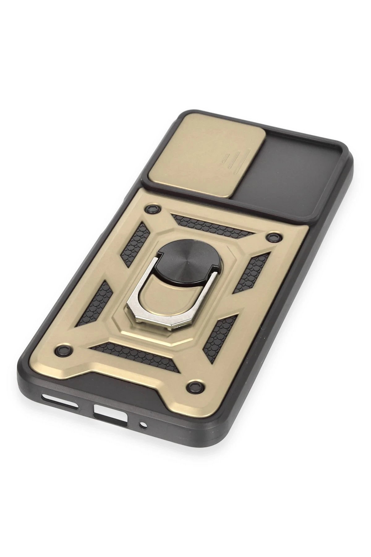 Newface Xiaomi Redmi Note 12 5G Kılıf Pars Lens Yüzüklü Silikon - Gold