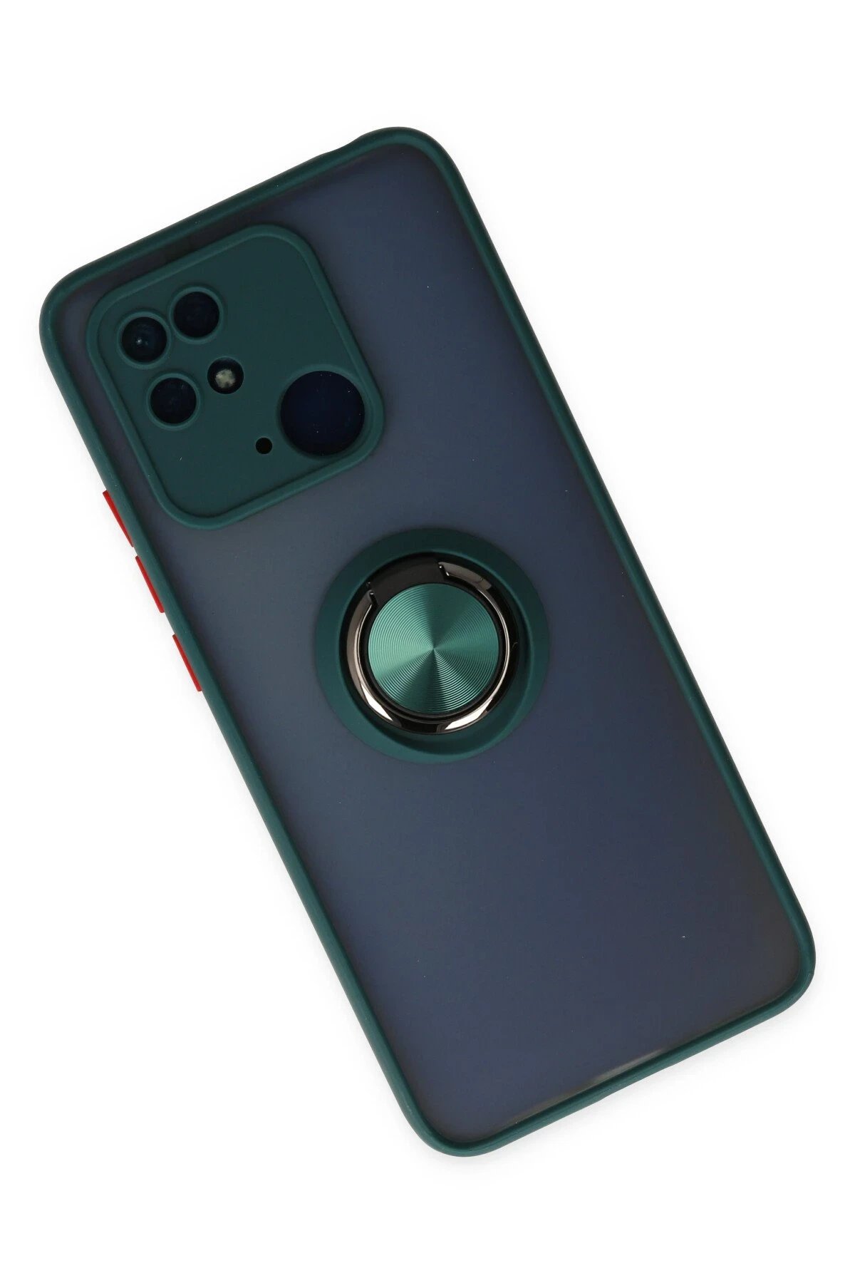 Newface Xiaomi Poco C40 Kılıf Montreal Yüzüklü Silikon Kapak - Yeşil