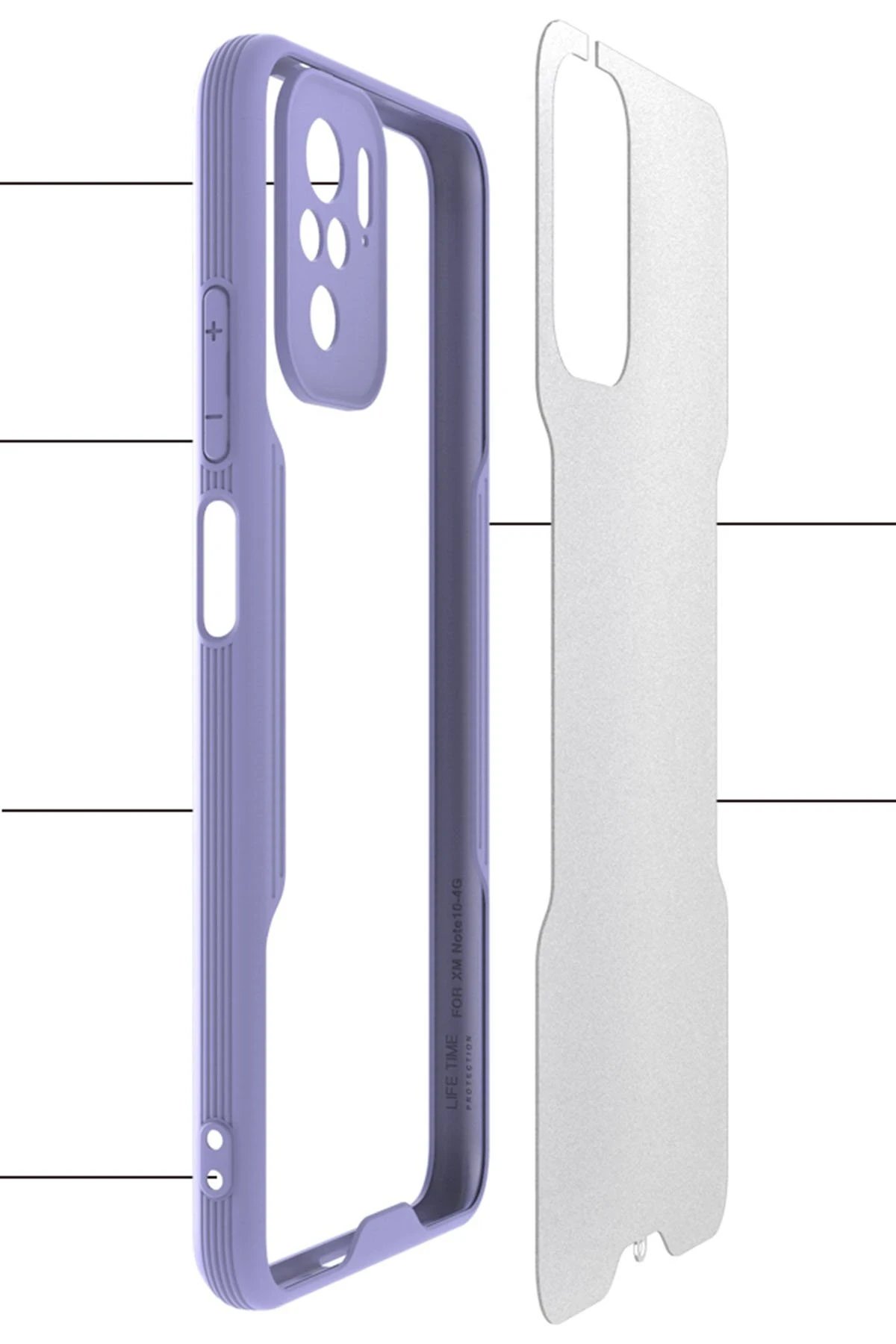 Newface Xiaomi Redmi Note 10 Kılıf Platin Silikon - Sarı