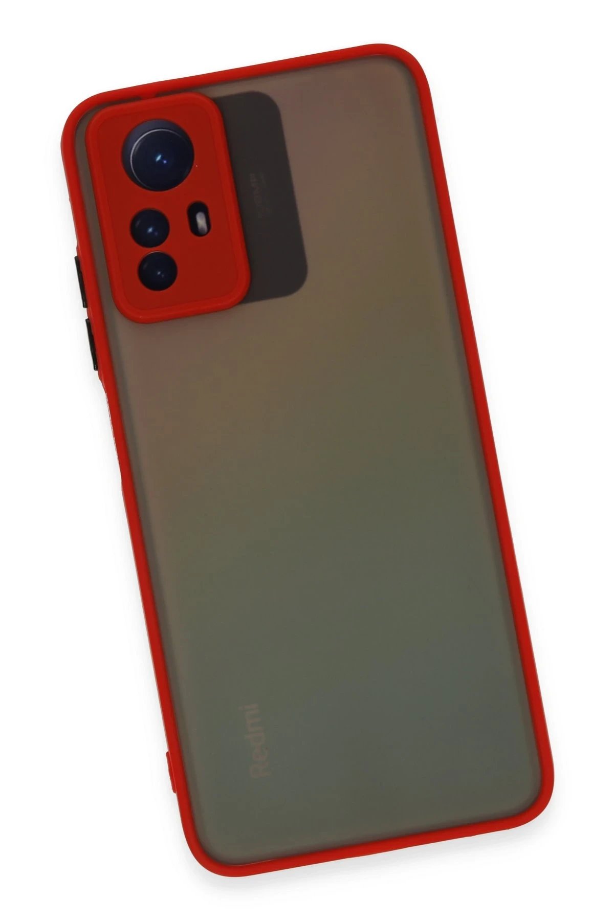 Newface Xiaomi Redmi Note 12S Kılıf Montreal Silikon Kapak - Kırmızı