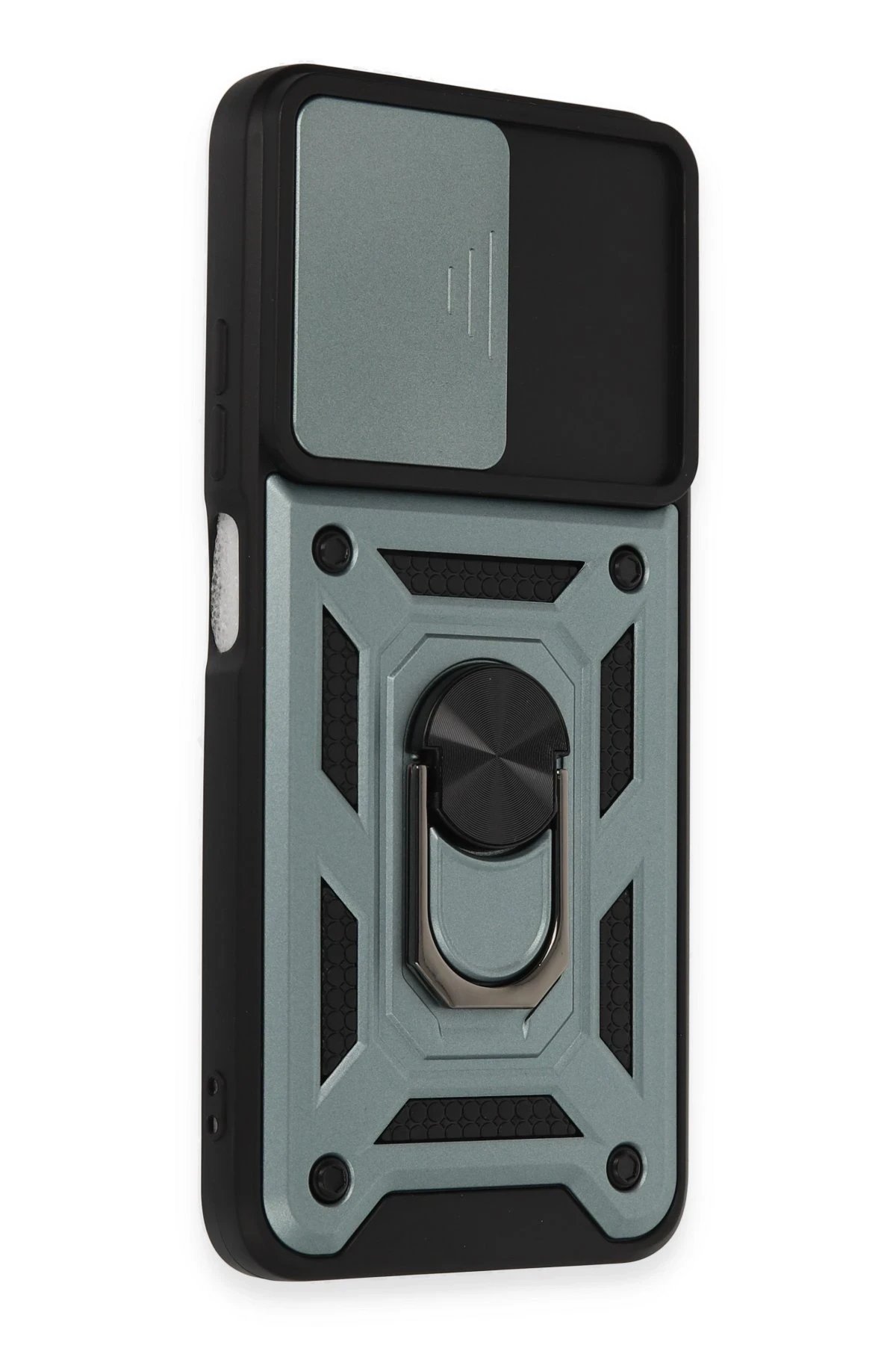 Newface Xiaomi Redmi Note 12S Kılıf Pars Lens Yüzüklü Silikon - Yeşil