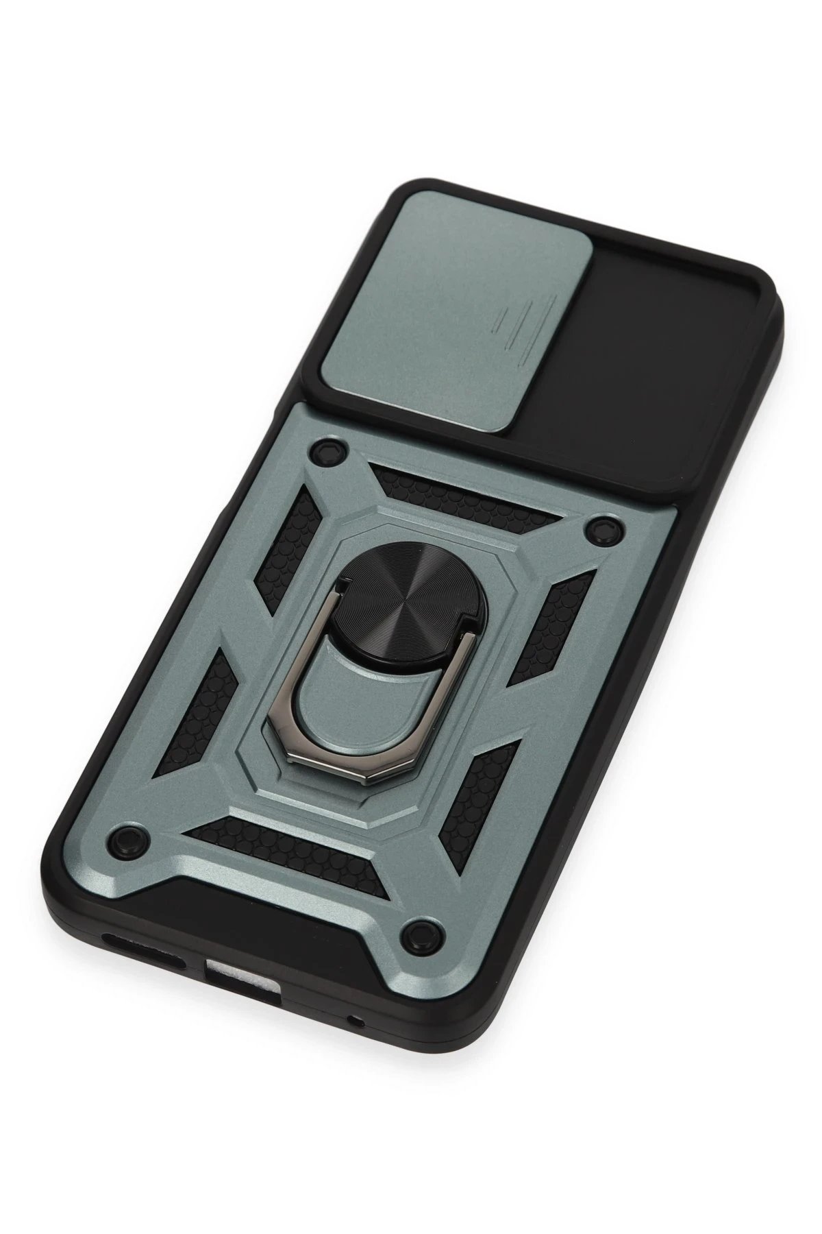 Newface Xiaomi Redmi Note 12S Kılıf Pars Lens Yüzüklü Silikon - Yeşil