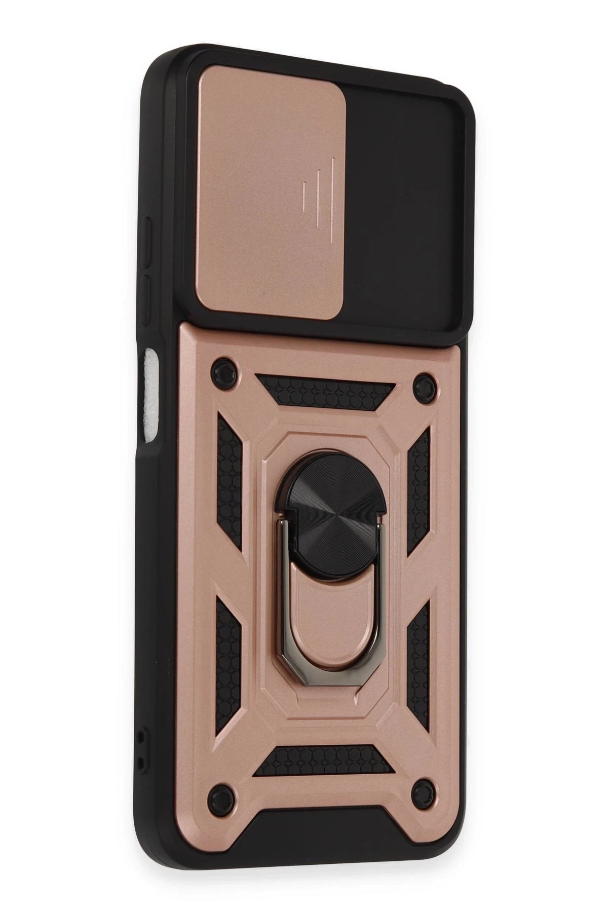 Newface Xiaomi Redmi Note 12S Kılıf Pars Lens Yüzüklü Silikon - Rose Gold