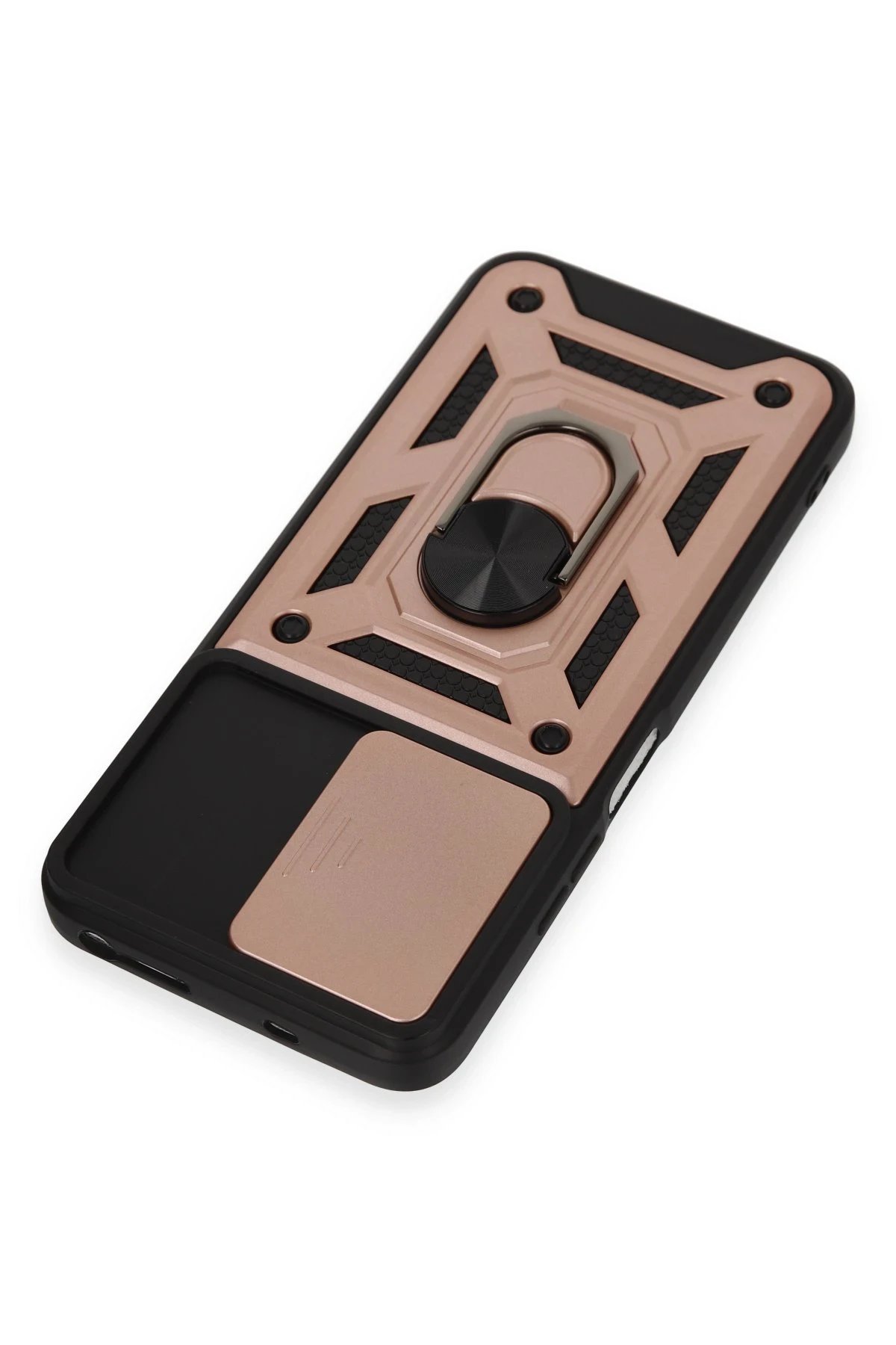 Newface Xiaomi Redmi Note 12S Kılıf Pars Lens Yüzüklü Silikon - Rose Gold