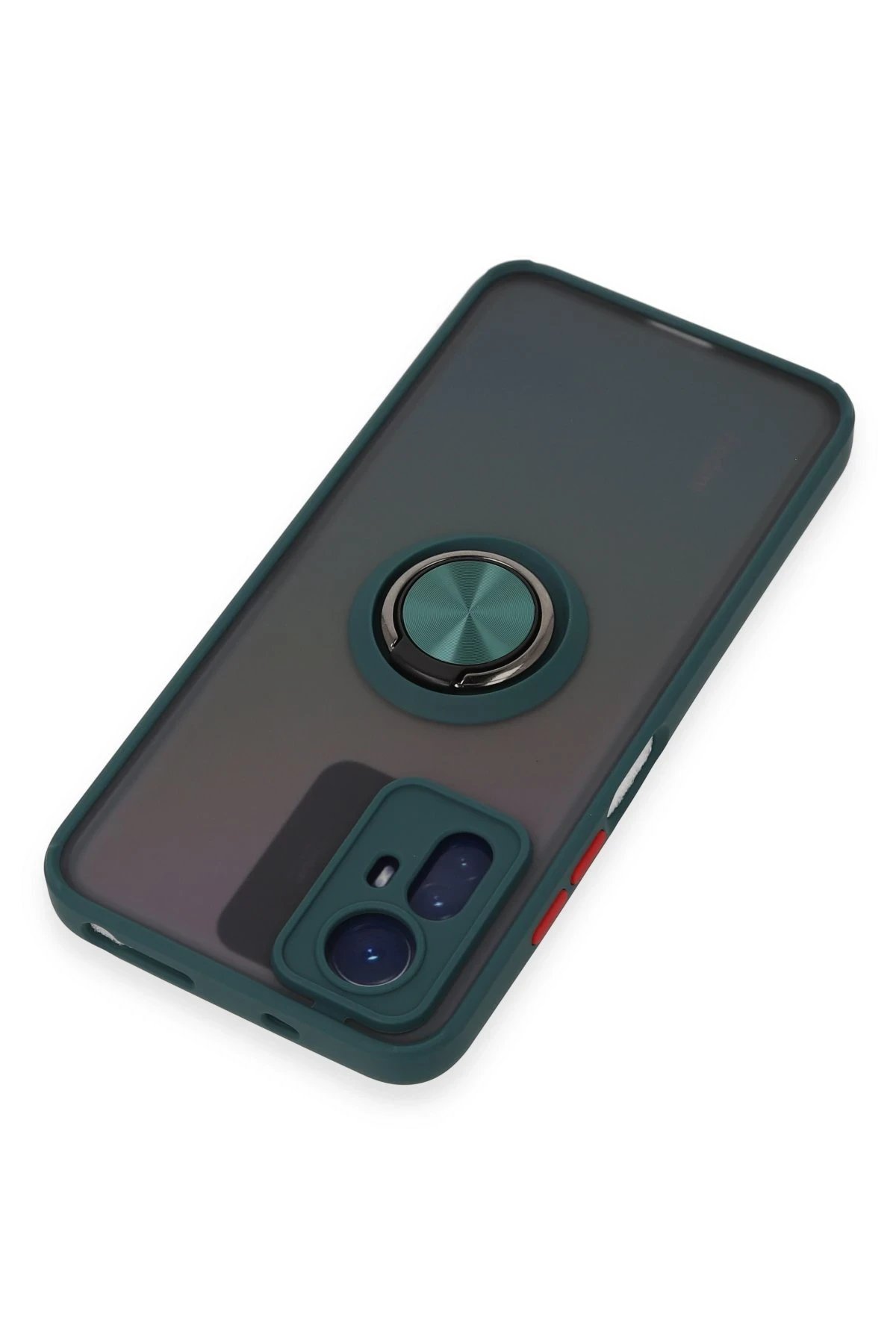 Newface Xiaomi Redmi Note 12S Kılıf Montreal Yüzüklü Silikon Kapak - Yeşil