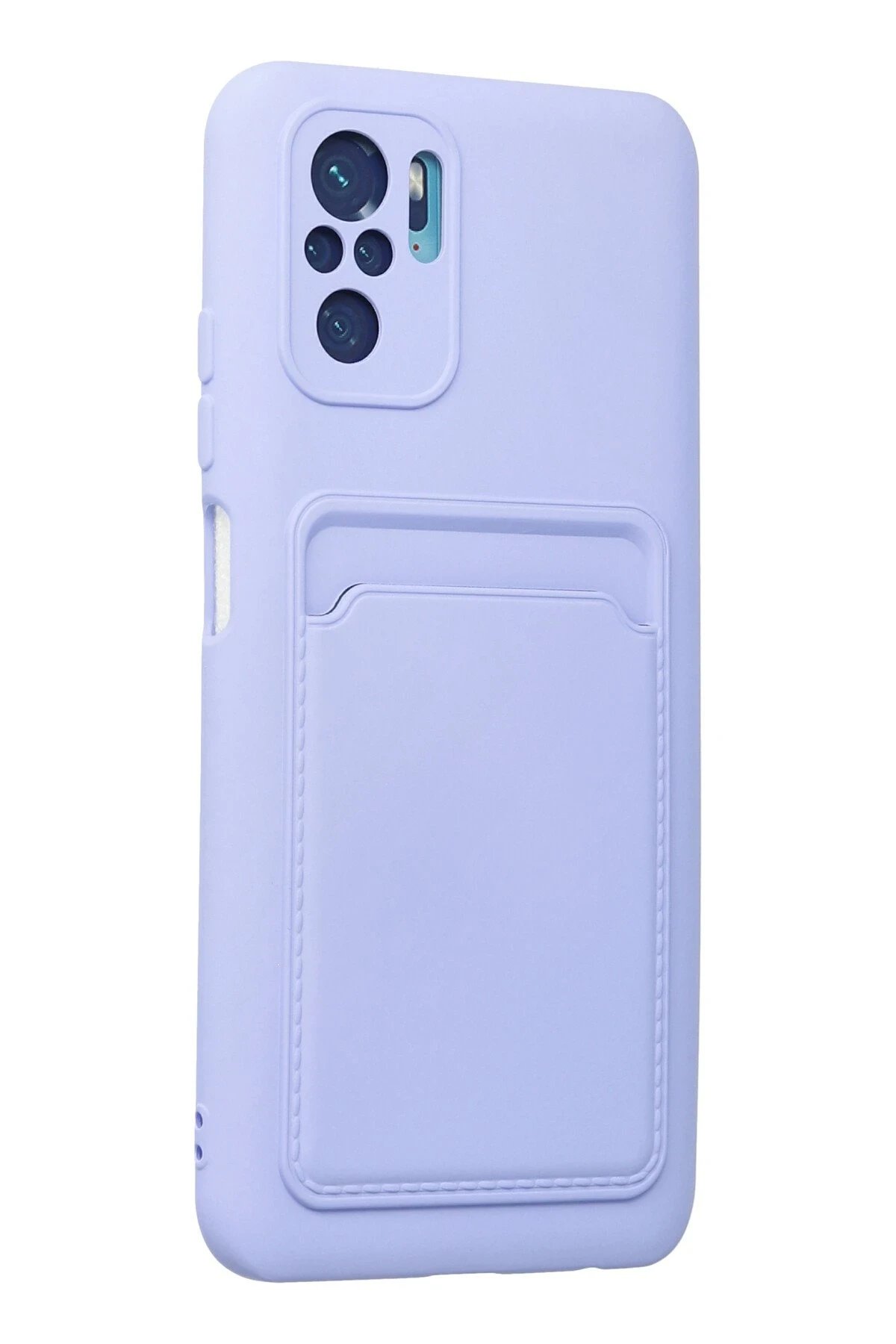 Newface Xiaomi Redmi Note 10S Kılıf Kelvin Kartvizitli Silikon - Lila