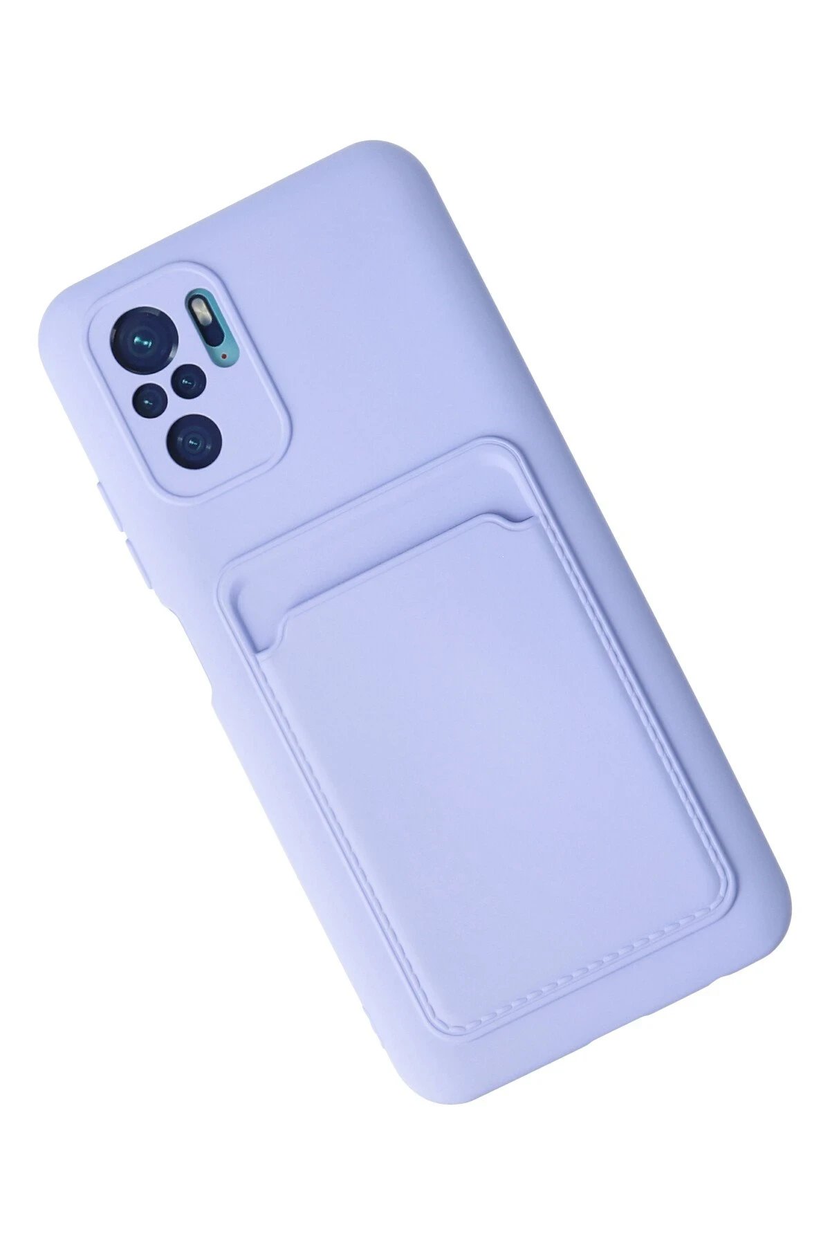 Newface Xiaomi Redmi Note 10S Kılıf Kelvin Kartvizitli Silikon - Lila