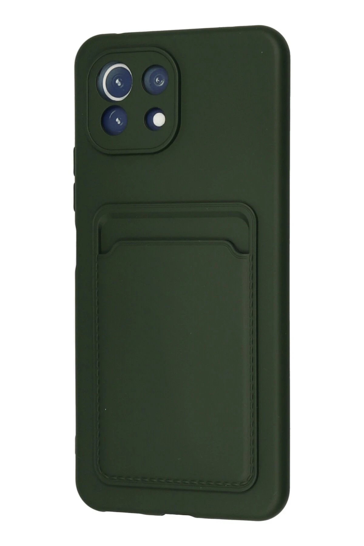 Newface Xiaomi Mi 11 Kılıf Kelvin Kartvizitli Silikon - Koyu Yeşil