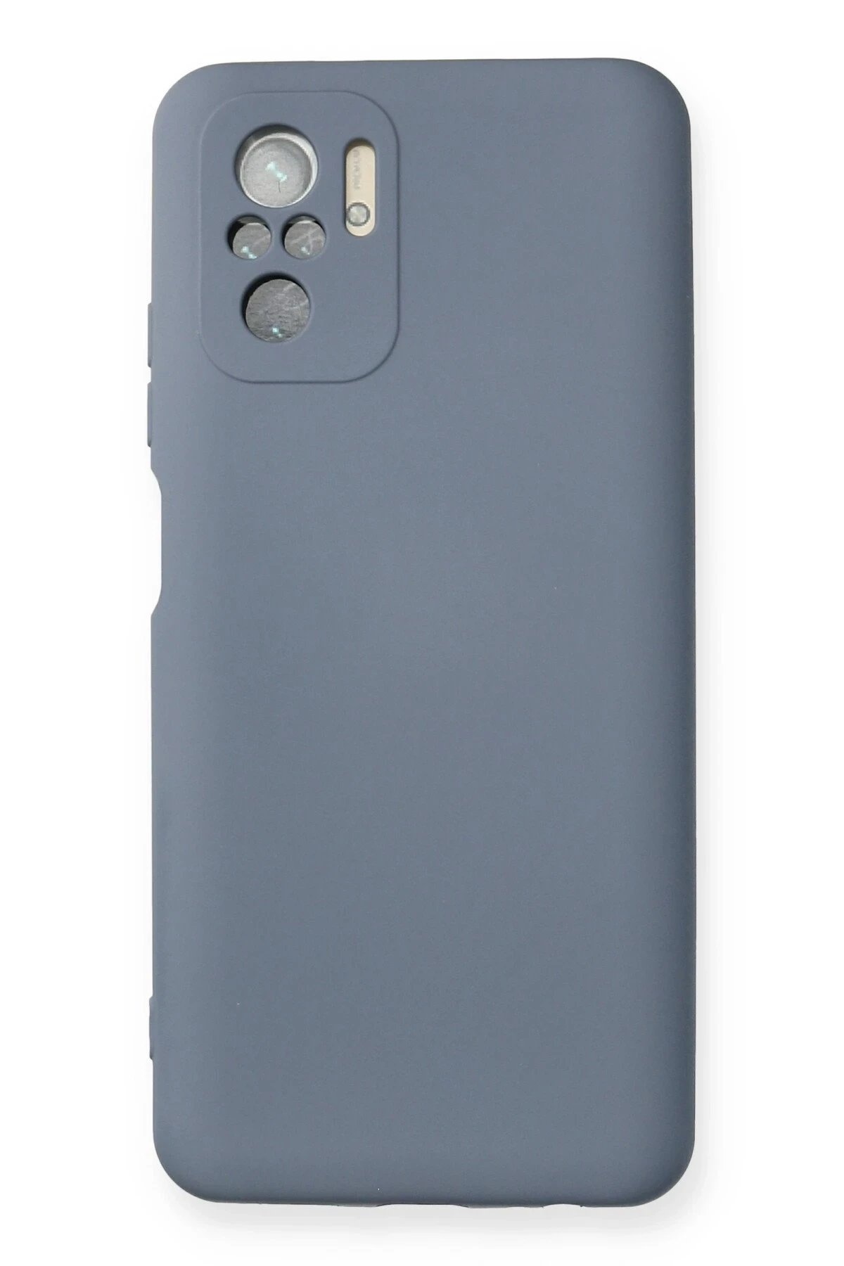 Newface Xiaomi Redmi Note 10 Kılıf Nano içi Kadife Silikon - Gri