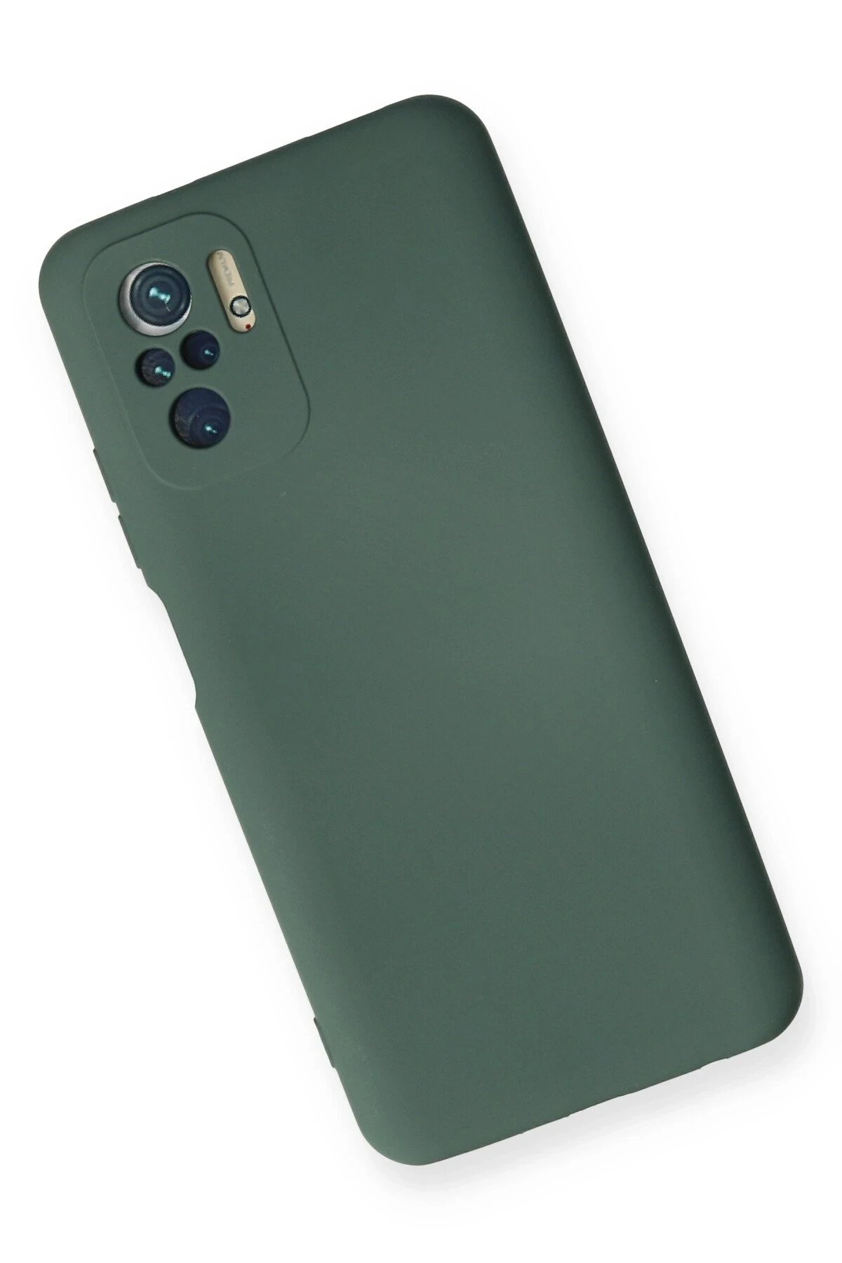 Newface Xiaomi Redmi Note 10 Kılıf Nano içi Kadife Silikon - Koyu Yeşil