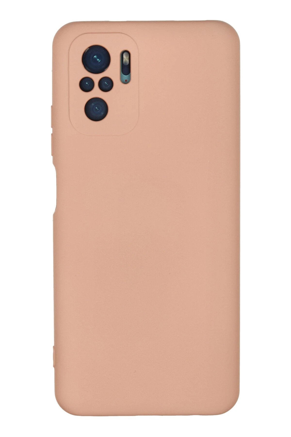 Newface Xiaomi Redmi Note 10 Kılıf Nano içi Kadife Silikon - Pudra