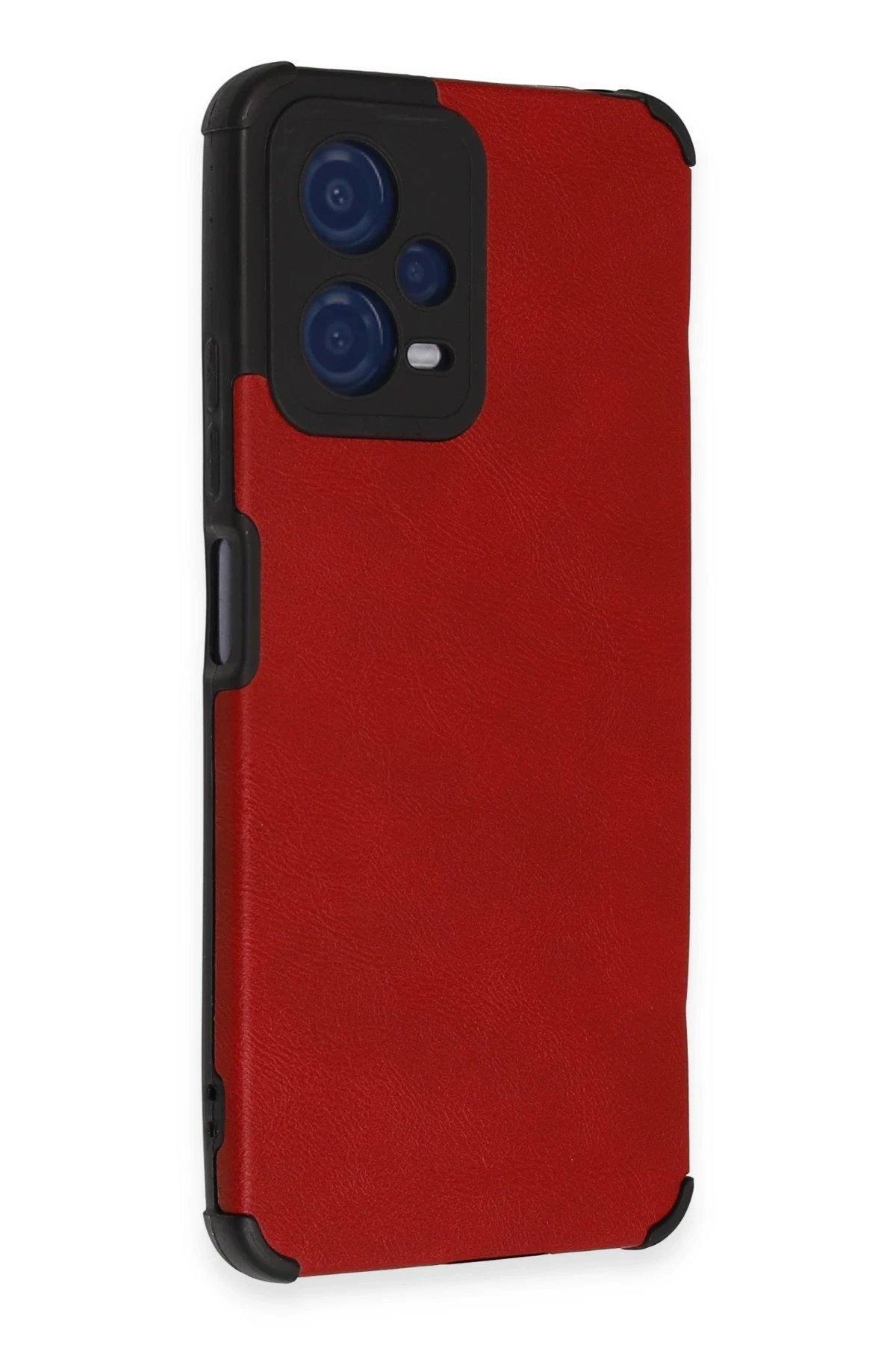 Newface Xiaomi Redmi Note 12 5G Kılıf Loop Deri Silikon - Kırmızı