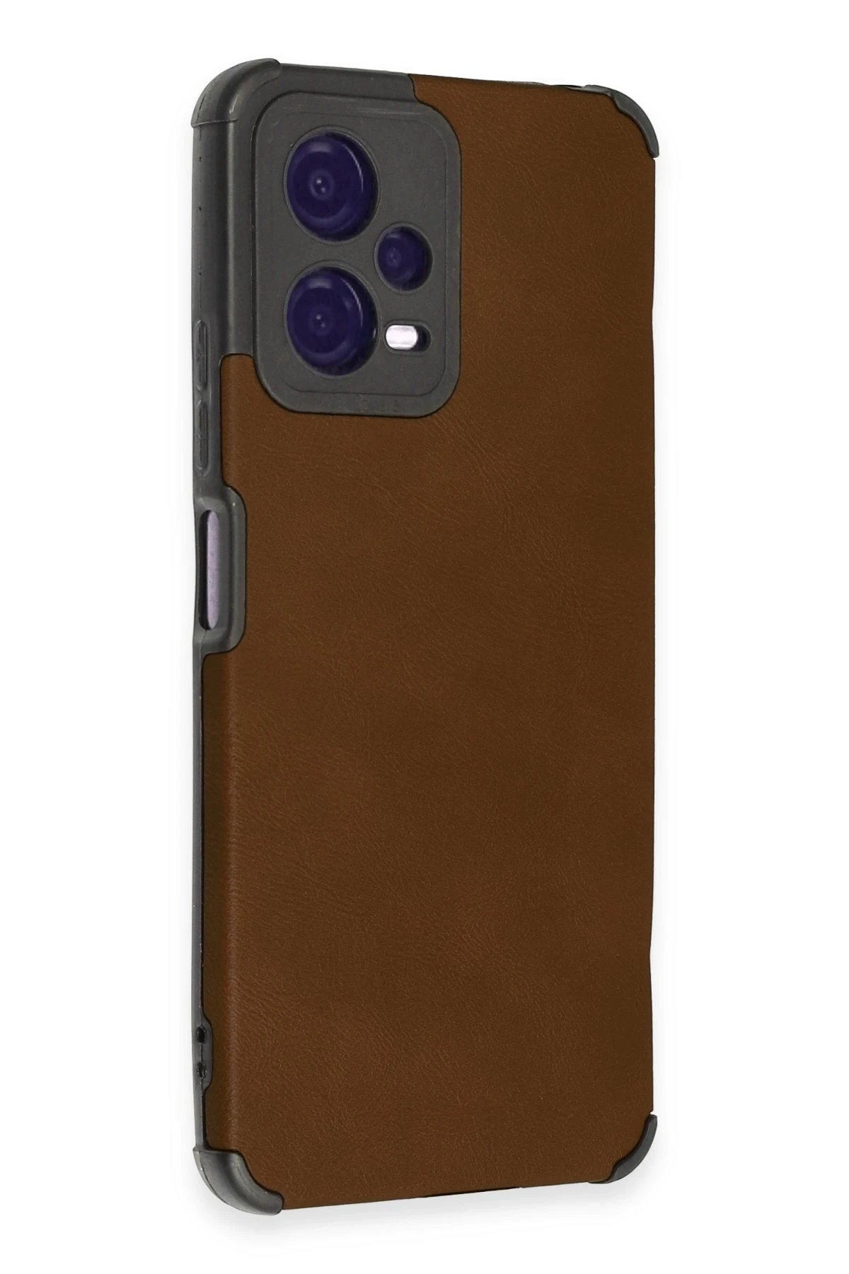 Newface Xiaomi Redmi Note 12 5G Kılıf Loop Deri Silikon - Kahverengi