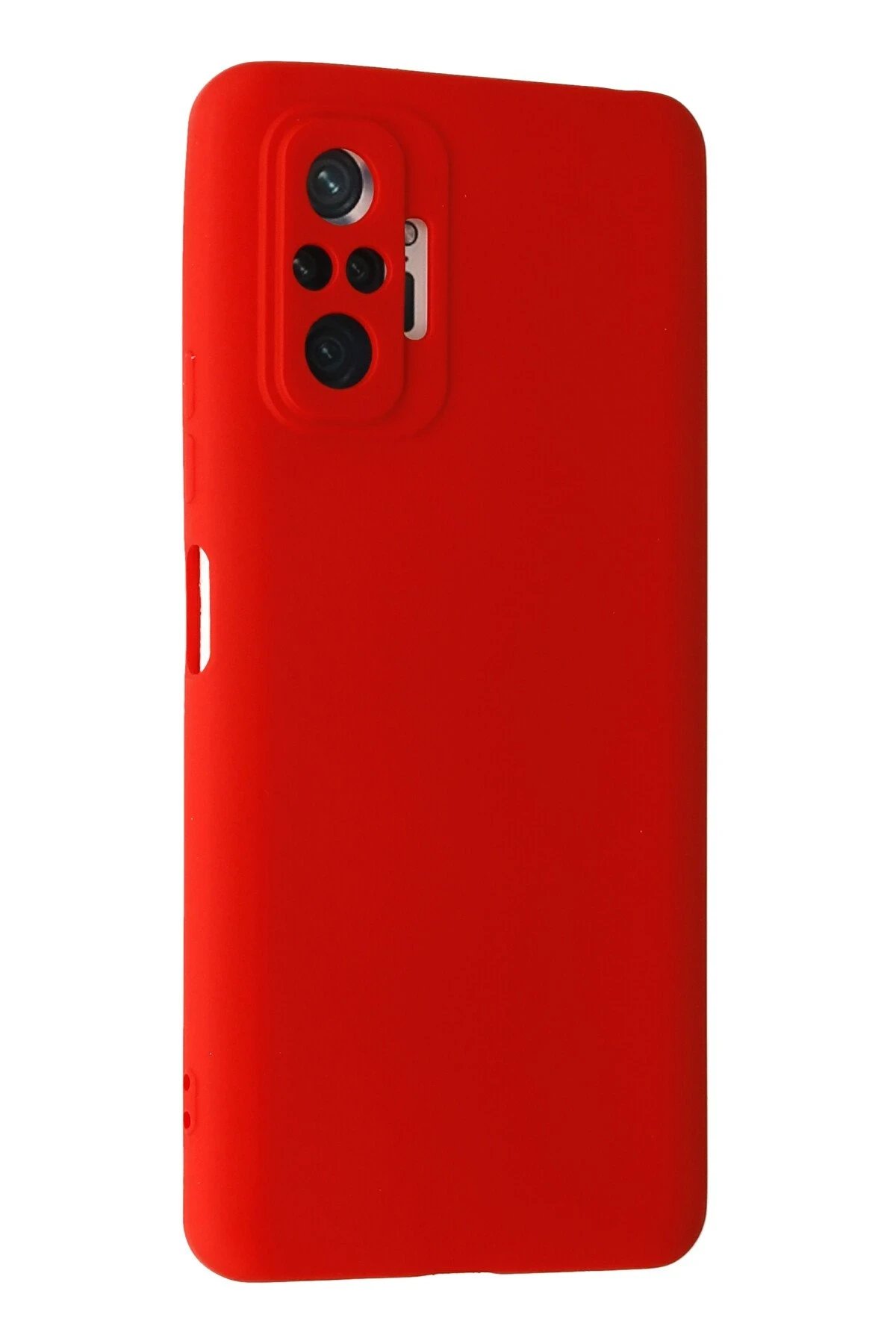 Newface Xiaomi Redmi Note 10 Pro Kılıf Nano içi Kadife Silikon - Kırmızı