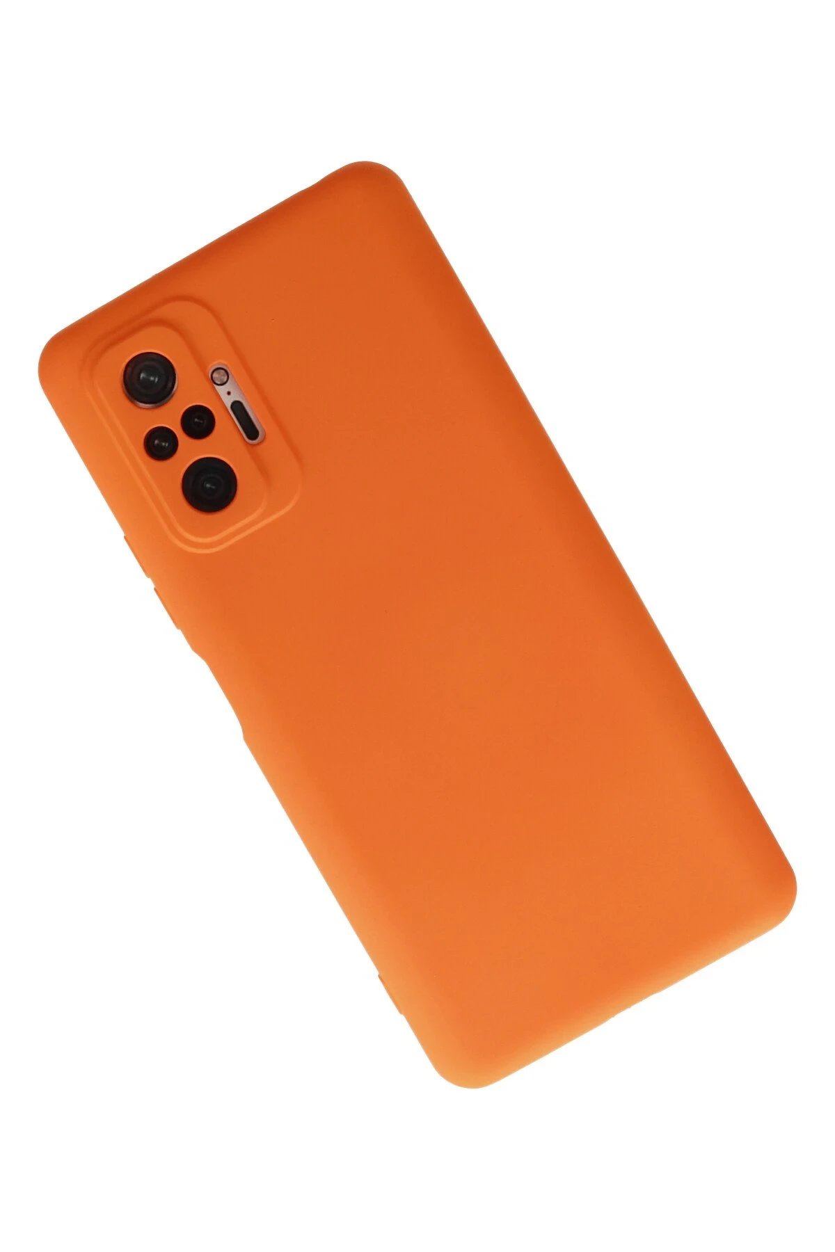 Newface Xiaomi Redmi Note 10 Pro Kılıf Nano içi Kadife Silikon - Turuncu