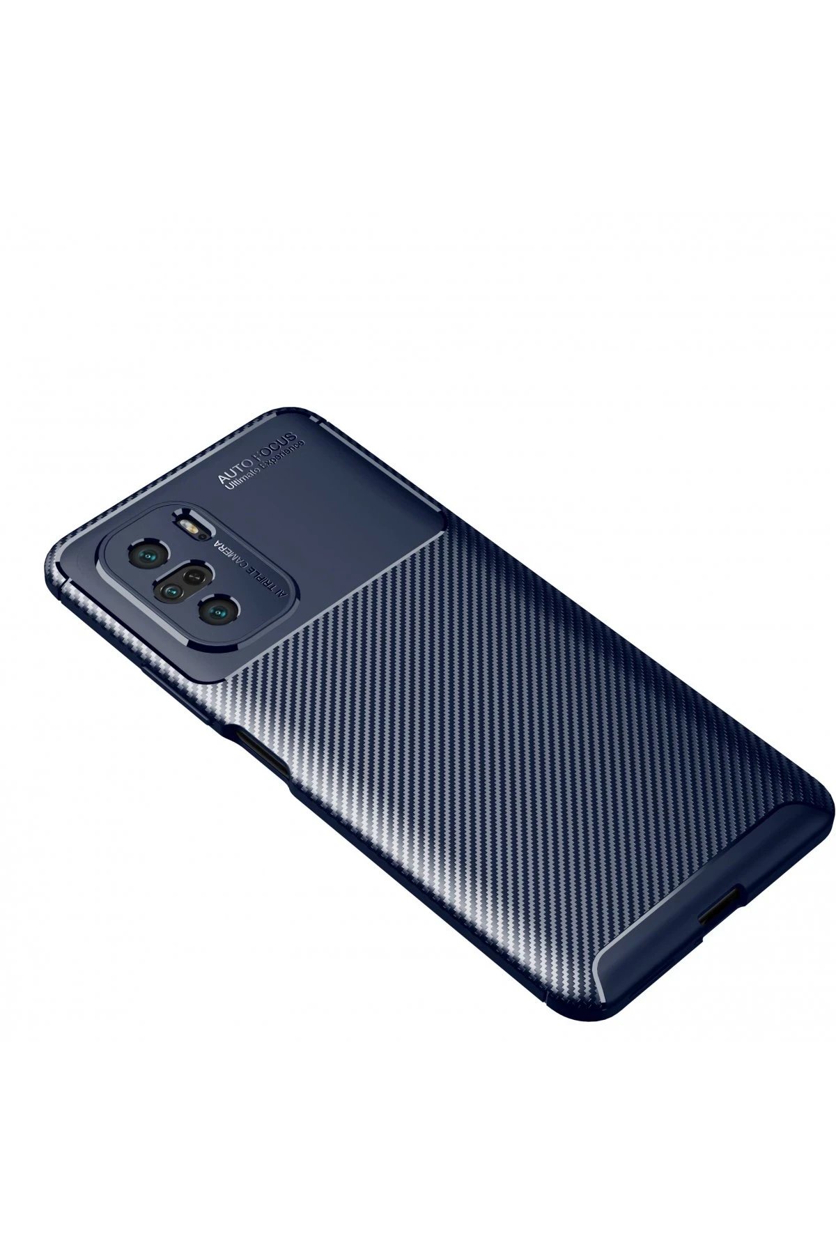 Newface Xiaomi Poco F3 Kılıf Auto Focus Karbon Kapak - Lacivert